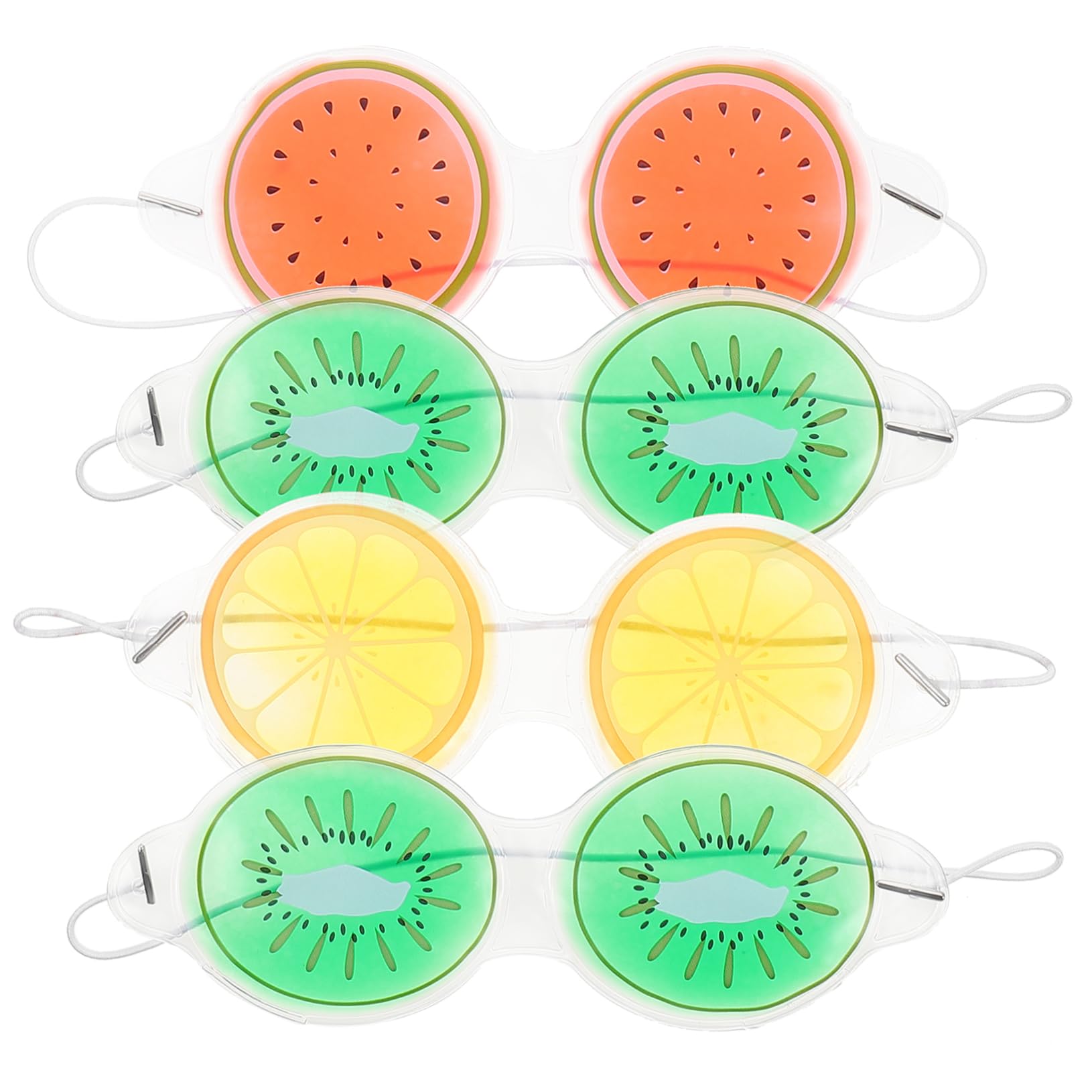 Didiseaon 4pcs Gel Eye Mask for Kids Pvc Cooling Eye Patch for Swelling Migraine