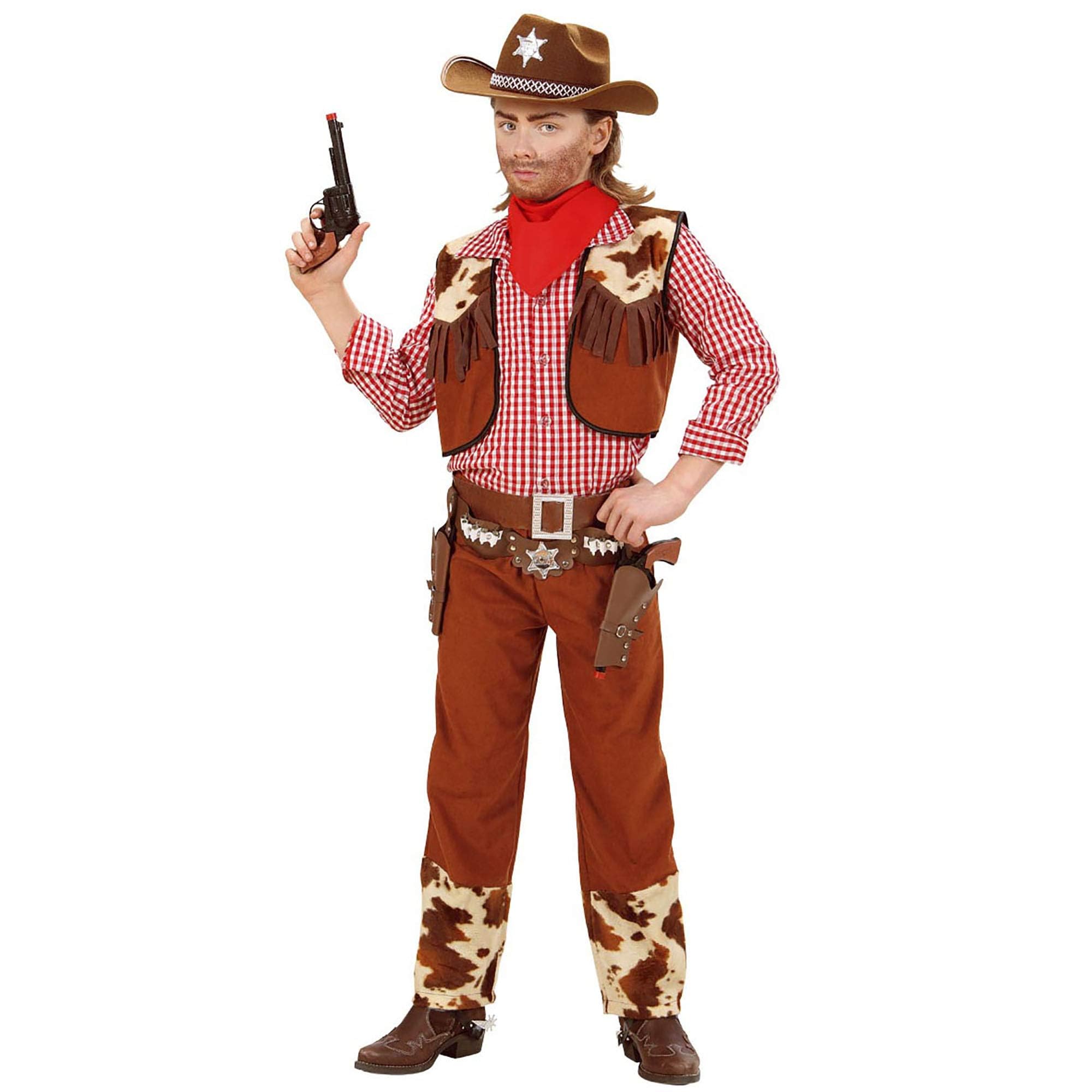 Children's Cowboy Costume Medium 8-10 yrs (140cm) for Wild West Fancy Dress