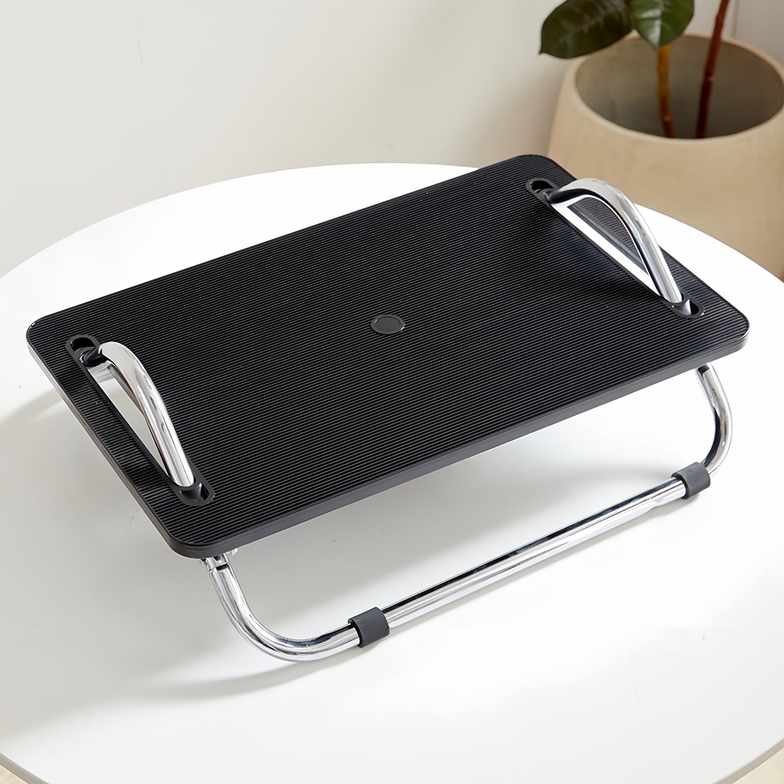 Höhenverstellbare Fußstütze Unter Dem Schreibtisch, Rutschfester Fußhocker | Rutschfeste Fußstütze,Beinstütze Aus Metall,Ergonomisches Fußpedal,Fußhalterung Liegen,Fußablage Arbeitsplätze(Schwarz)