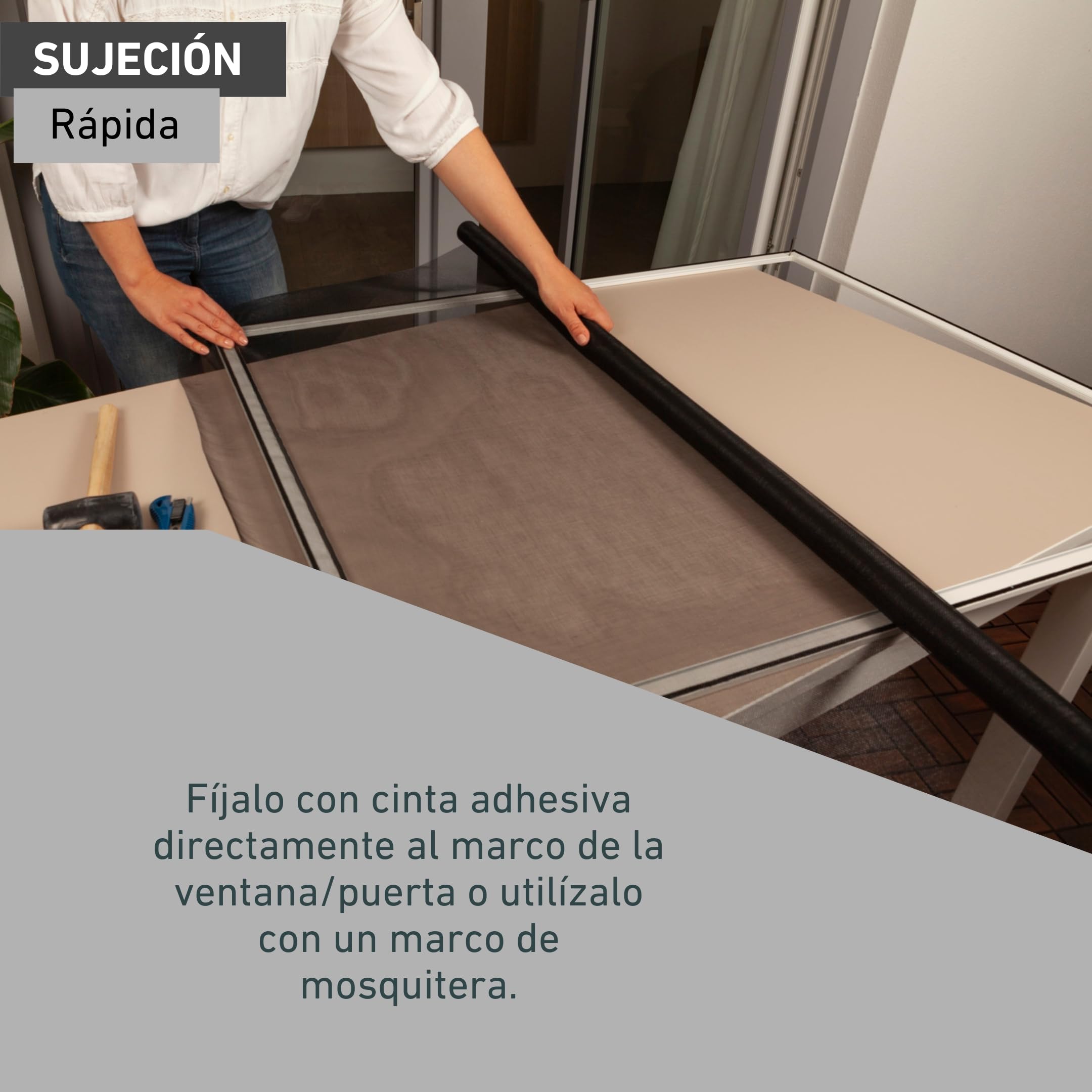 Windhager Protección contra Insectos, mosquitera, Tejido de protección contra Insectos de Fibra de Vidrio, Antracita, 120 x 600 cm, 03464