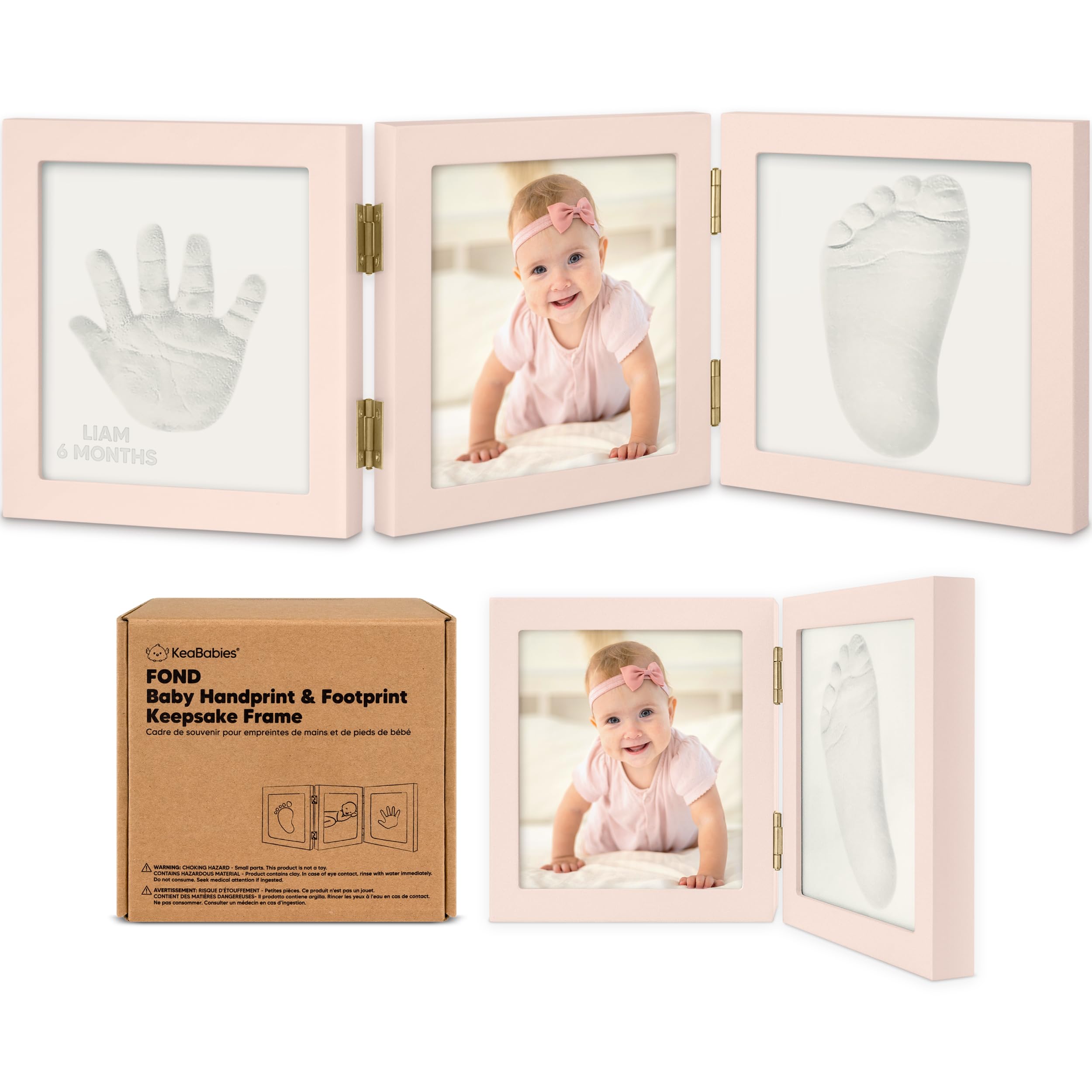 Baby Shower Gifts for Boys, Girls - Baby Hand and Footprint Kit, Newborn Handprint Kit, Keepsake Photo Frame, Nursery Picture Frame, Gender-Neutral