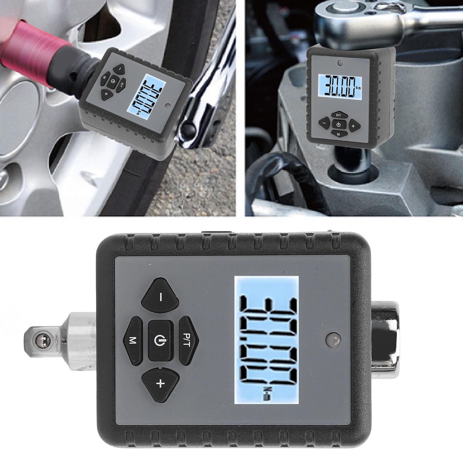 Luocute Klucz Dynamometryczny Cyfrowy z Napędem 1/4 Cala, Elektroniczny Klucz Skrętny Cyfrowy Skrętny 0,3-30 Nm z Brzęczykiem LED Funkcja Pamięci Automatyczne Wyłączanie