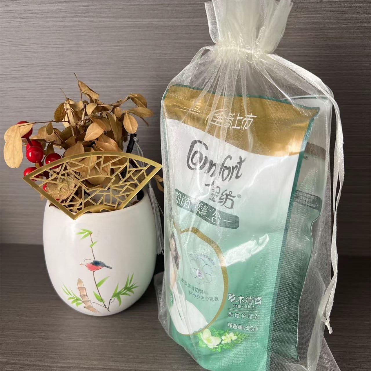 LYSXP 30PCS Ivory Color Large Sheer Organza Bags 10x14Inch, Wedding Favor Bags with Drawstring Party Christmas Candy Bag - Image 5