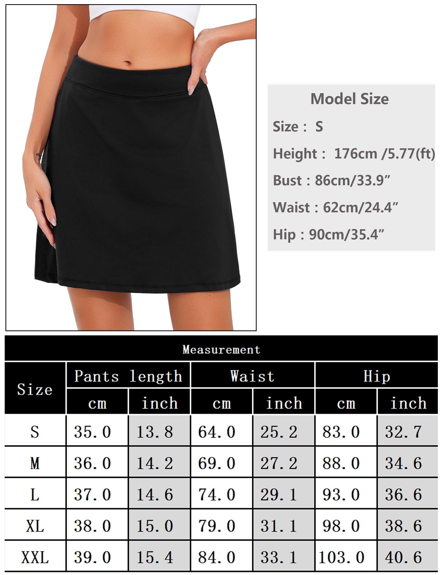 Falda de Tenis para Mujer Falda Pantalón Deportiva de Golf Atlética Mini Faldas con Pantalones Cortos Interiores y Bolsillos para Entrenamiento Correr