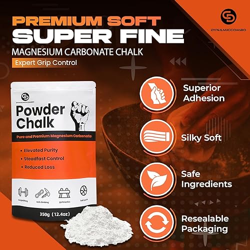 Miniatura 2 de Rock Climbing Chalk 11.99 oz - Tiza de carbonato de magnesio para bouldering  Tiza de repuesto prellenada para levantamiento de pesas, gimnasia y