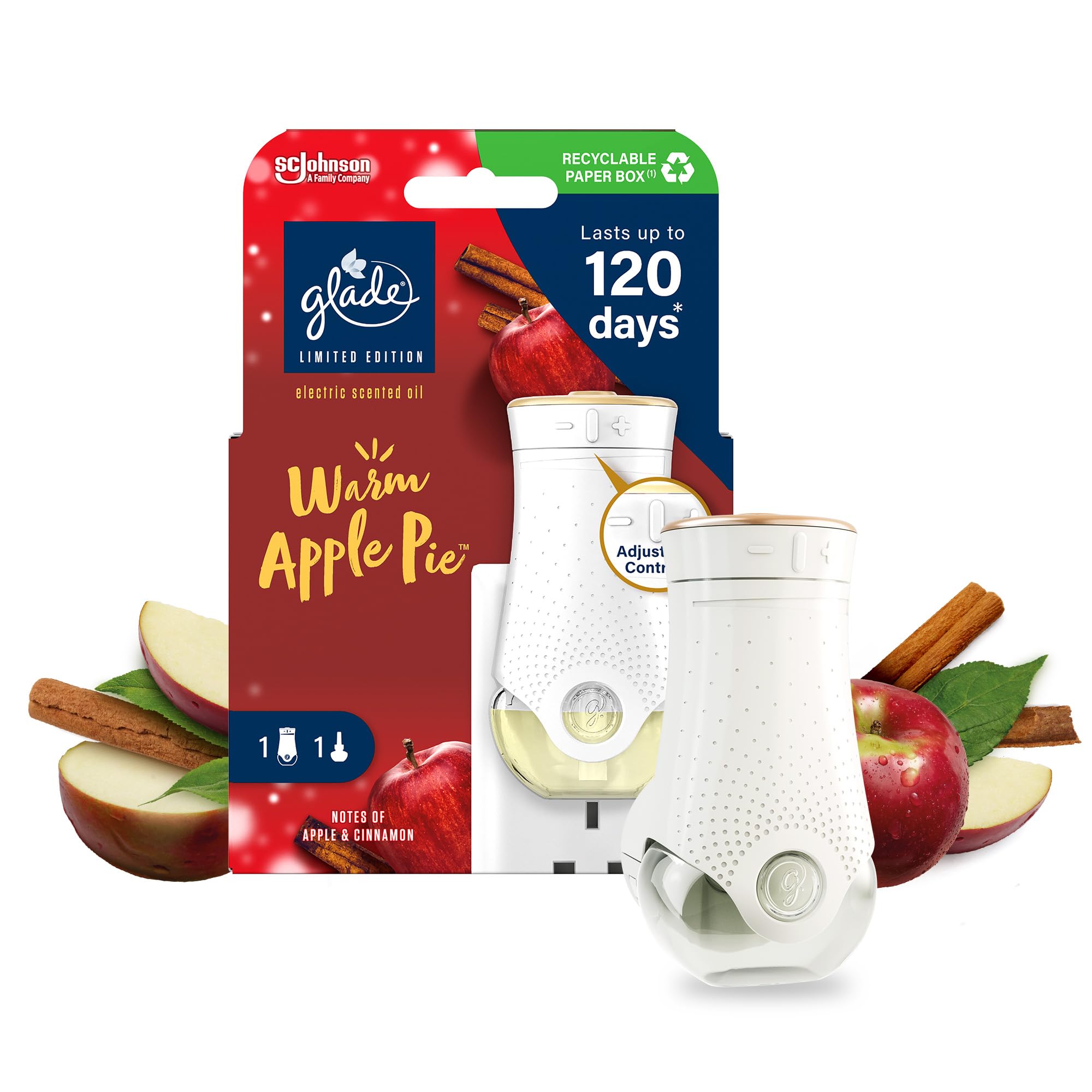 Glade Plug In Scented Oil Holder And Refill - Warm Apple Pie