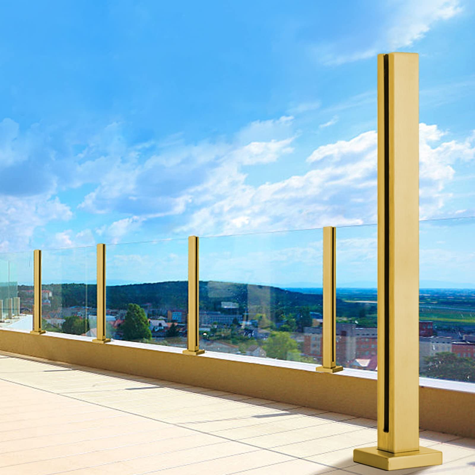 Garde-corps acier inoxydable et verre sans travaux complexes pour balcon