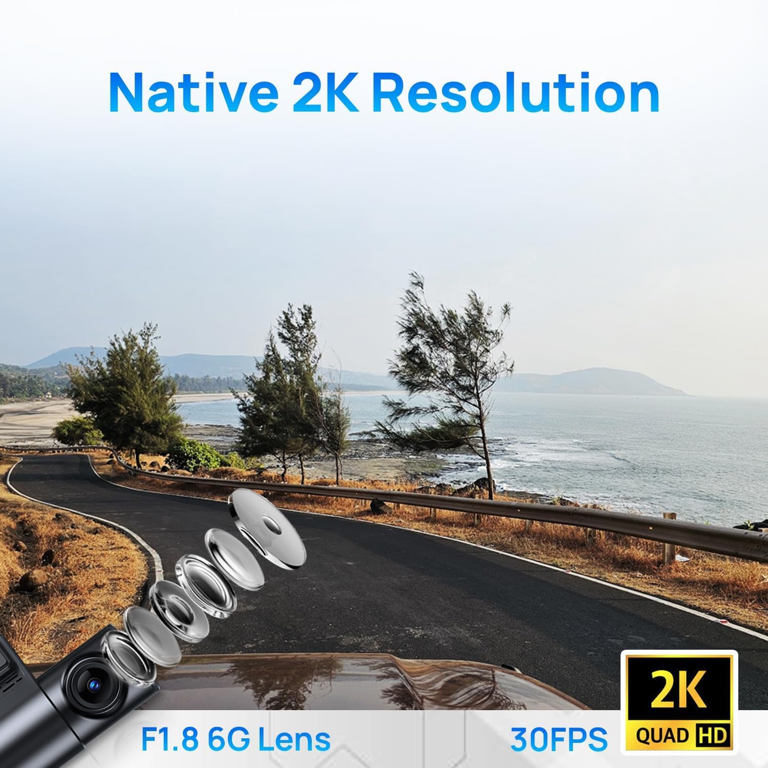 NEXDIGITRON ACE 2: 2K Car Dash Cam - Voice Control -3