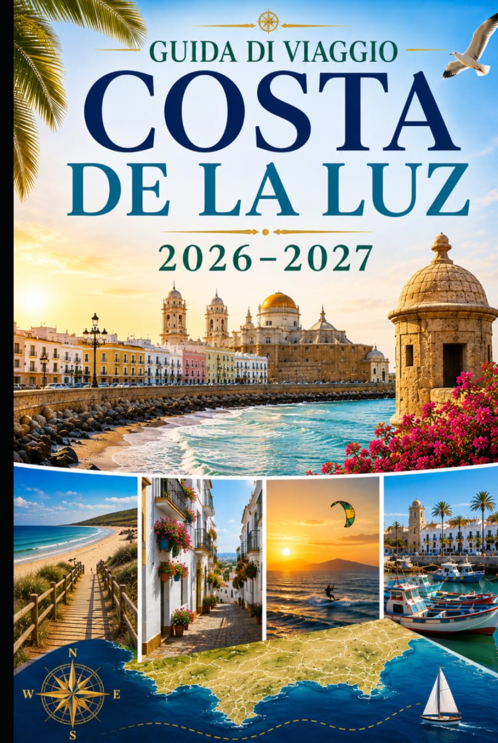 Guida di viaggio Costa de La Luz 2026–2027: Esplora Cadice, Tarifa, Conil de la Frontera, Zahara de los Atunes, spiagge dorate, villaggi bianchi ed ... coppie, famiglie e viaggiatori solitari