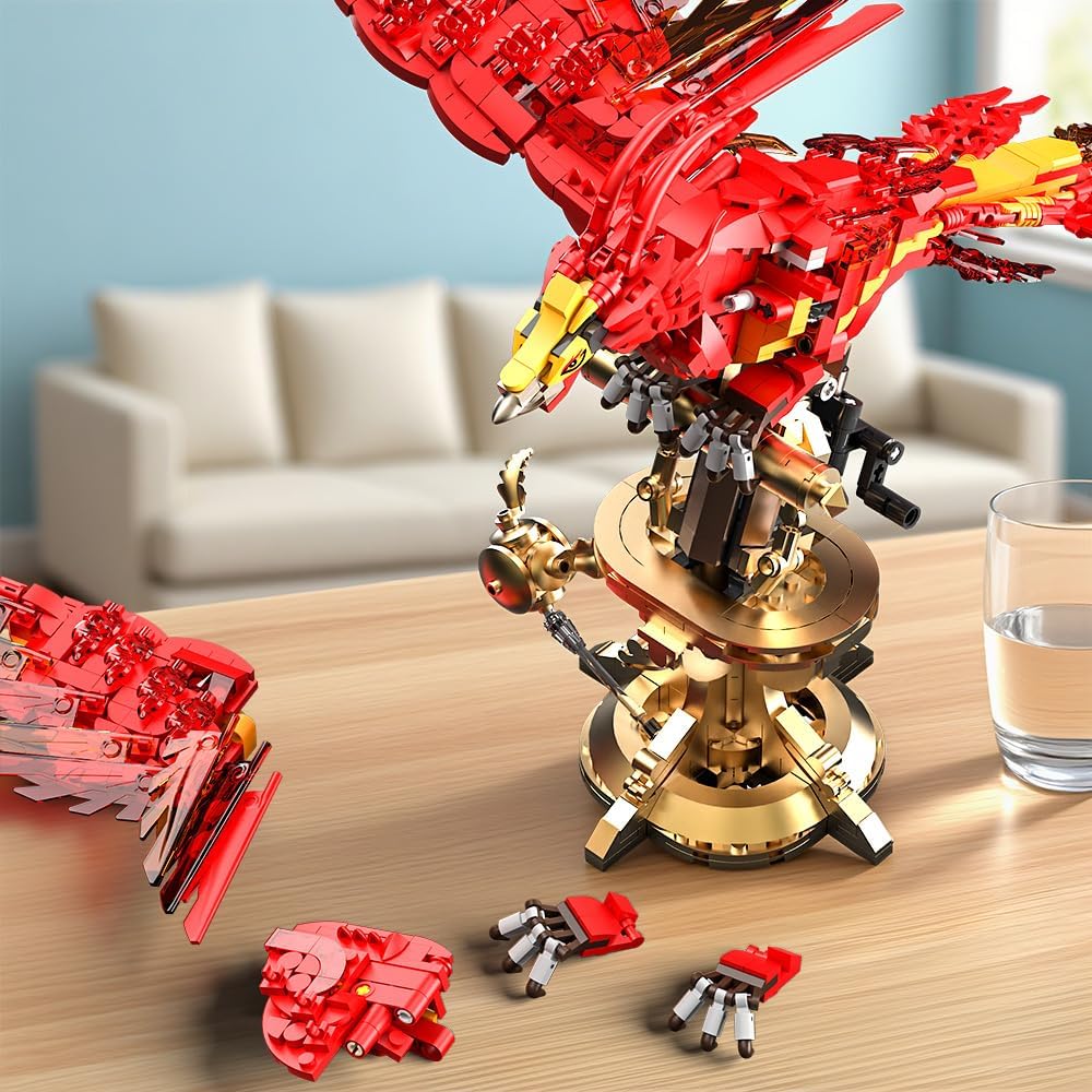 938 Pieces Phoenix Building Set, Magic Potter Phoenix Collection Model for Adults,Ideas HP Building Toy