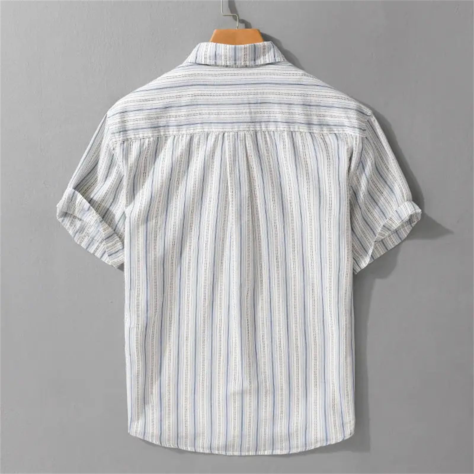 Camisa de manga corta con botones para hombre, diseño holgado, elegante, casual, estilo de negocios, a la moda, cómoda, para uso diario