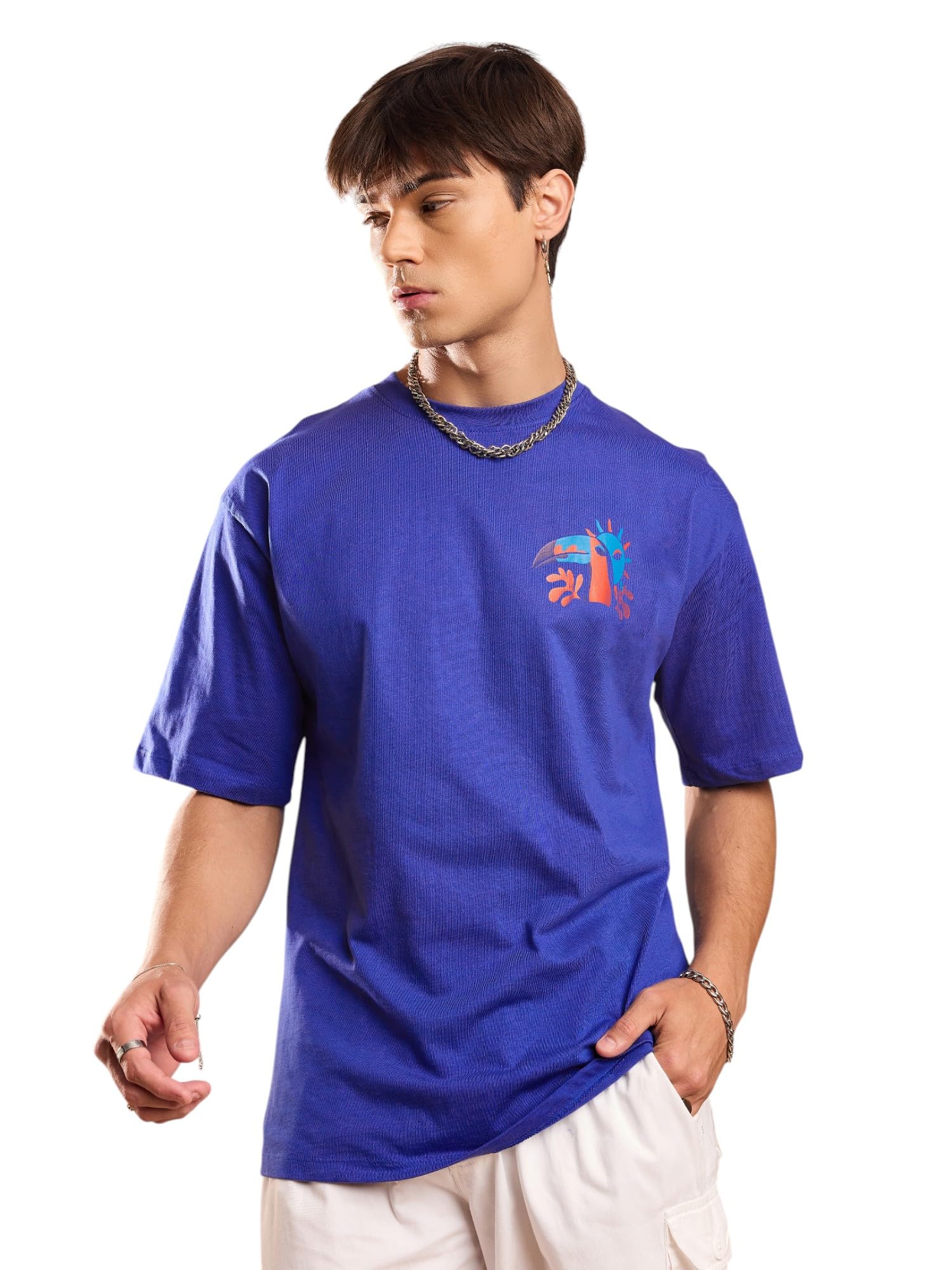 SASSAFRAS Unisex Blue Costa RICA Oversized T-Shirt in blue