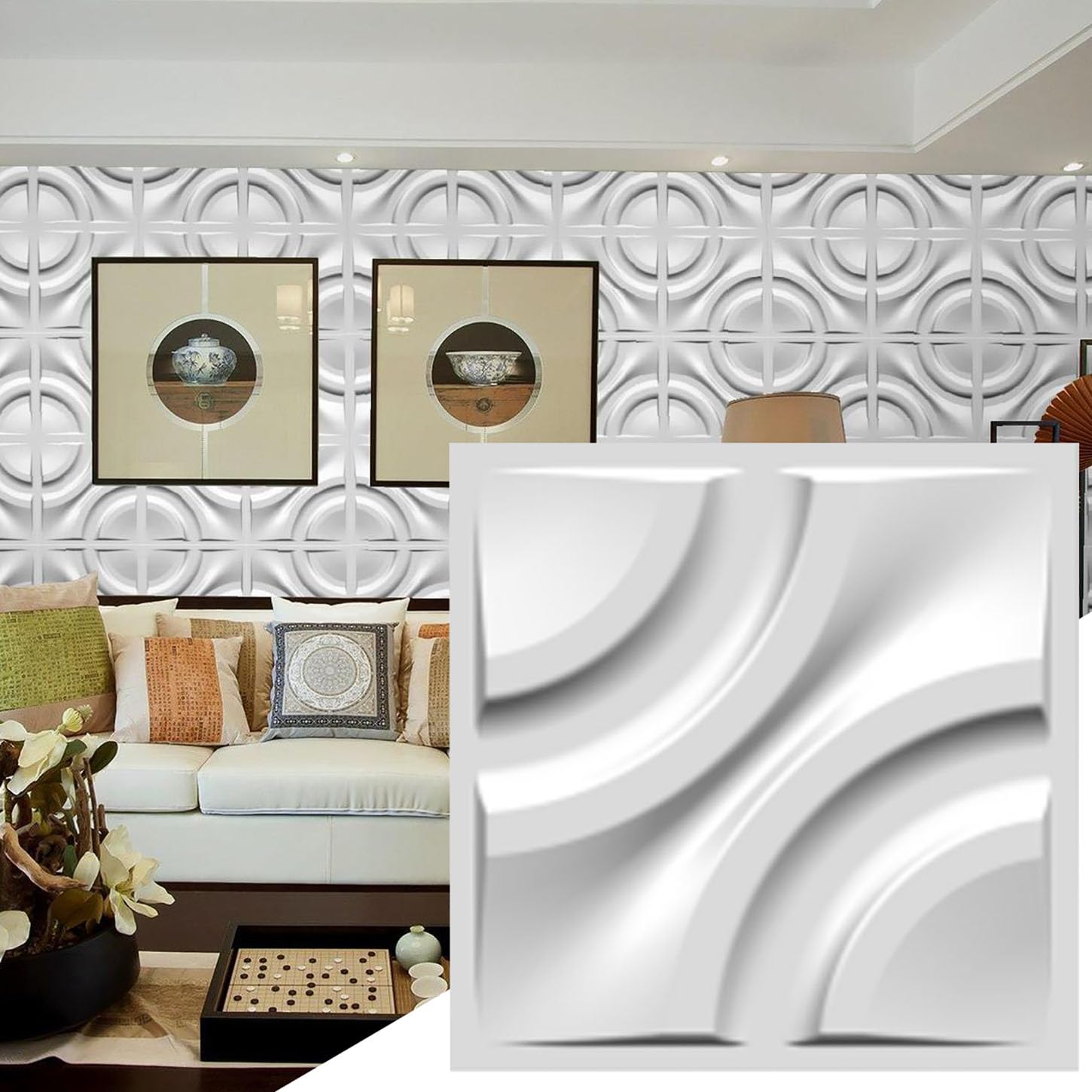 Panneaux muraux 3D PVC pour rénover un mur abîmé sans travaux et sans colle