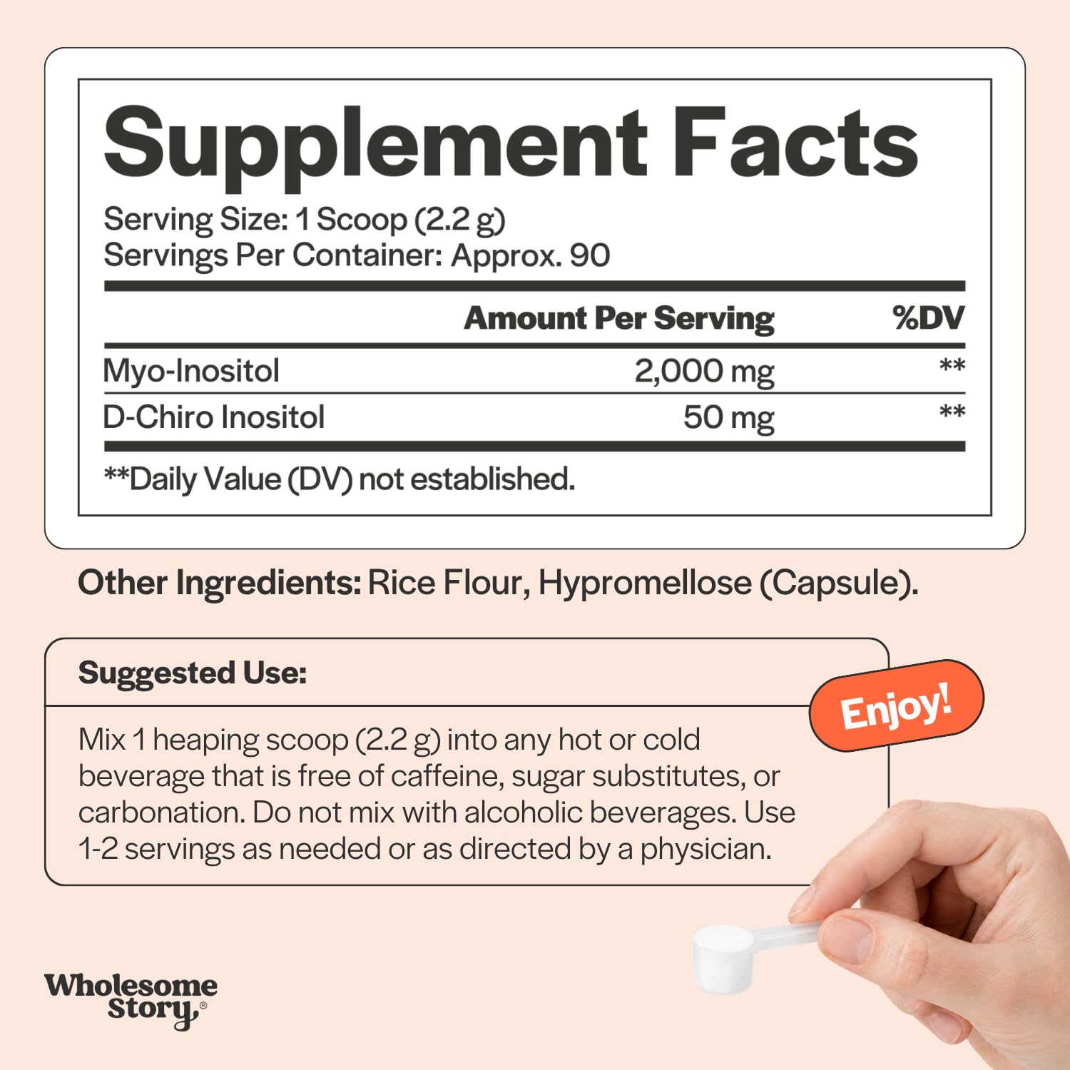 Myo-Inositol & D-Chiro Inositol Supplement Powder for Women | Hormonal Balance & Healthy Ovarian Function Support | Vitamin B8 | Great Alternative to Capsules | 40:1 Ratio | 90 Servings — Amazon image 4