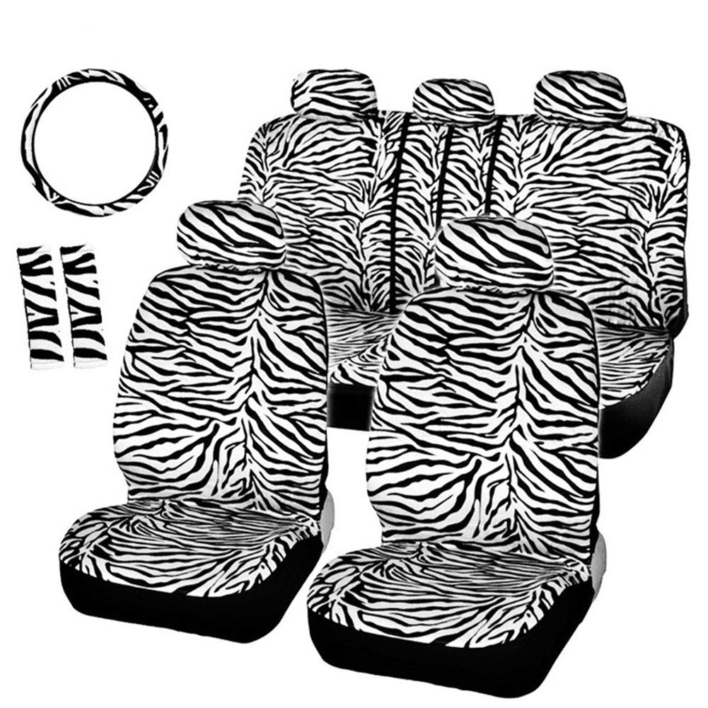 Akozon Set di Coprisedili con Motivo di Lusso, Eleganti Accessori Interni per Auto per la Maggior Parte dei Veicoli (Come Mostrato)