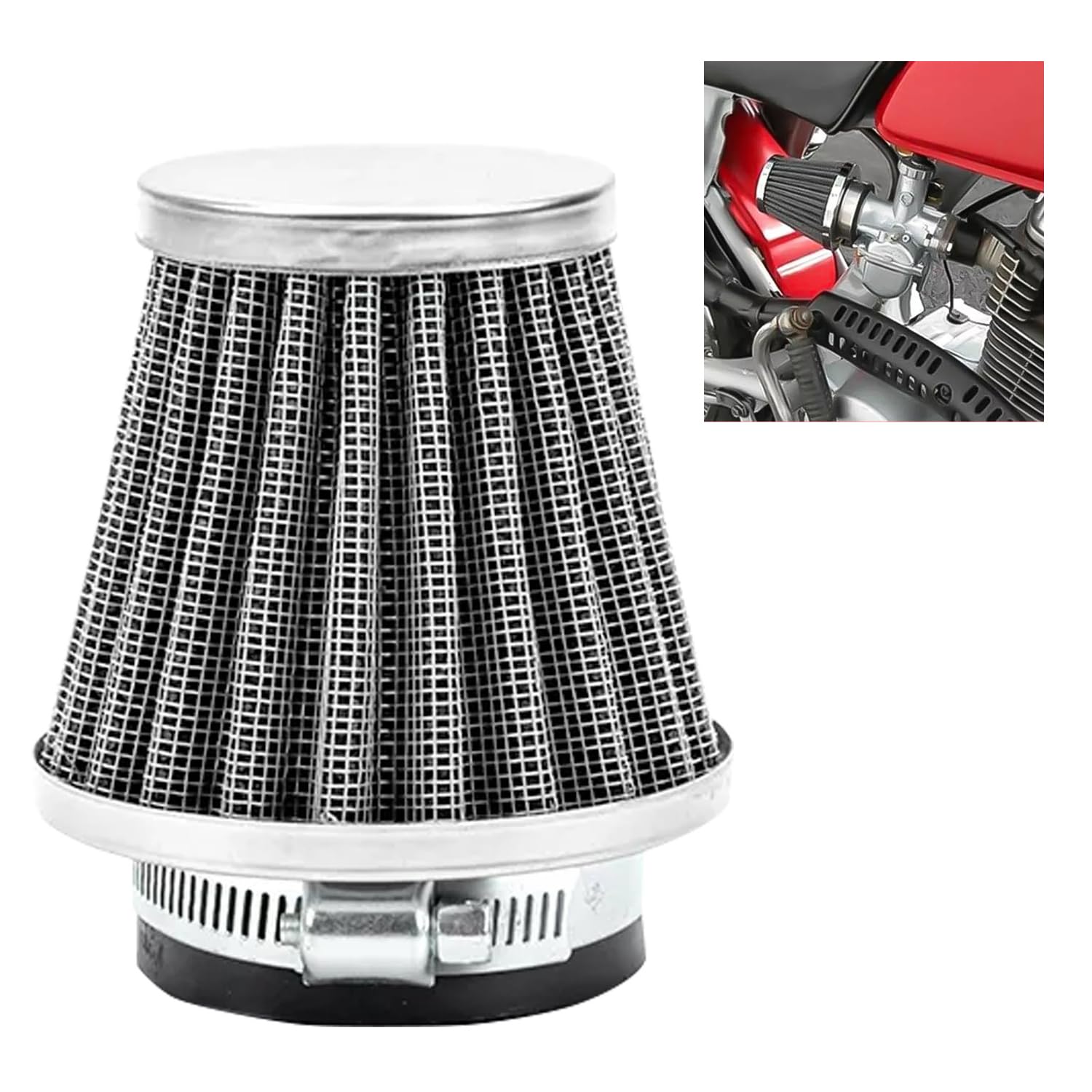 Otoroys Air Filter Motorcycle Universal Intake Pod Cafe Racer Moped-image-47