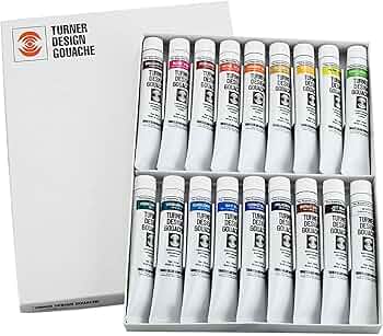 Amazon | ターナー色彩 水彩絵具 デザインガッシュ 18色セット