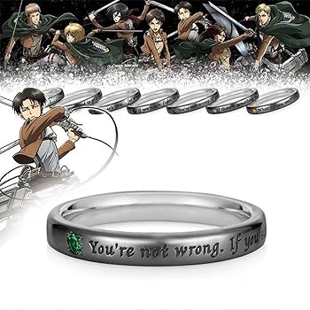 Amazon.co.jp: 進撃の巨人 指輪 リヴァイ リング 指輪 装飾
