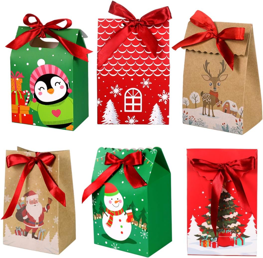 Buу 1 gеt 1 🔥 NUOBESTY Christmas Candy Boxes with Ribbon 24pcs, 11.5 x 7.5 x 16.8 cm Cardboard Xmas Eve Candy Boxes Portable Holiday Christmas Festival Boxes for Chocolate, Treats and Cookies Buу 1 gеt 1 🔥 NUOBESTY Christmas Candy Boxes with Ribbon 24pcs, 11.5 x 7.5 x 16.8 cm Cardboard Xmas Eve Candy Boxes Portable Holiday Christmas Festival Boxes for Chocolate, Treats and Cookies