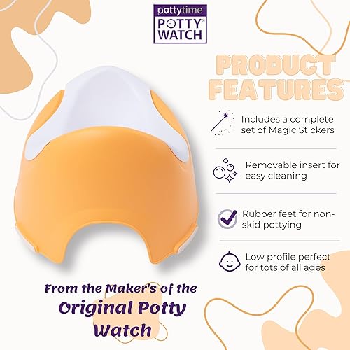 Miniatura 2 de Potty Time Potty Watch Inventor - Asiento de entrenamiento para ir al baño - Inodoro fácil y divertido con 6 calcomanías mágicas reutilizables que