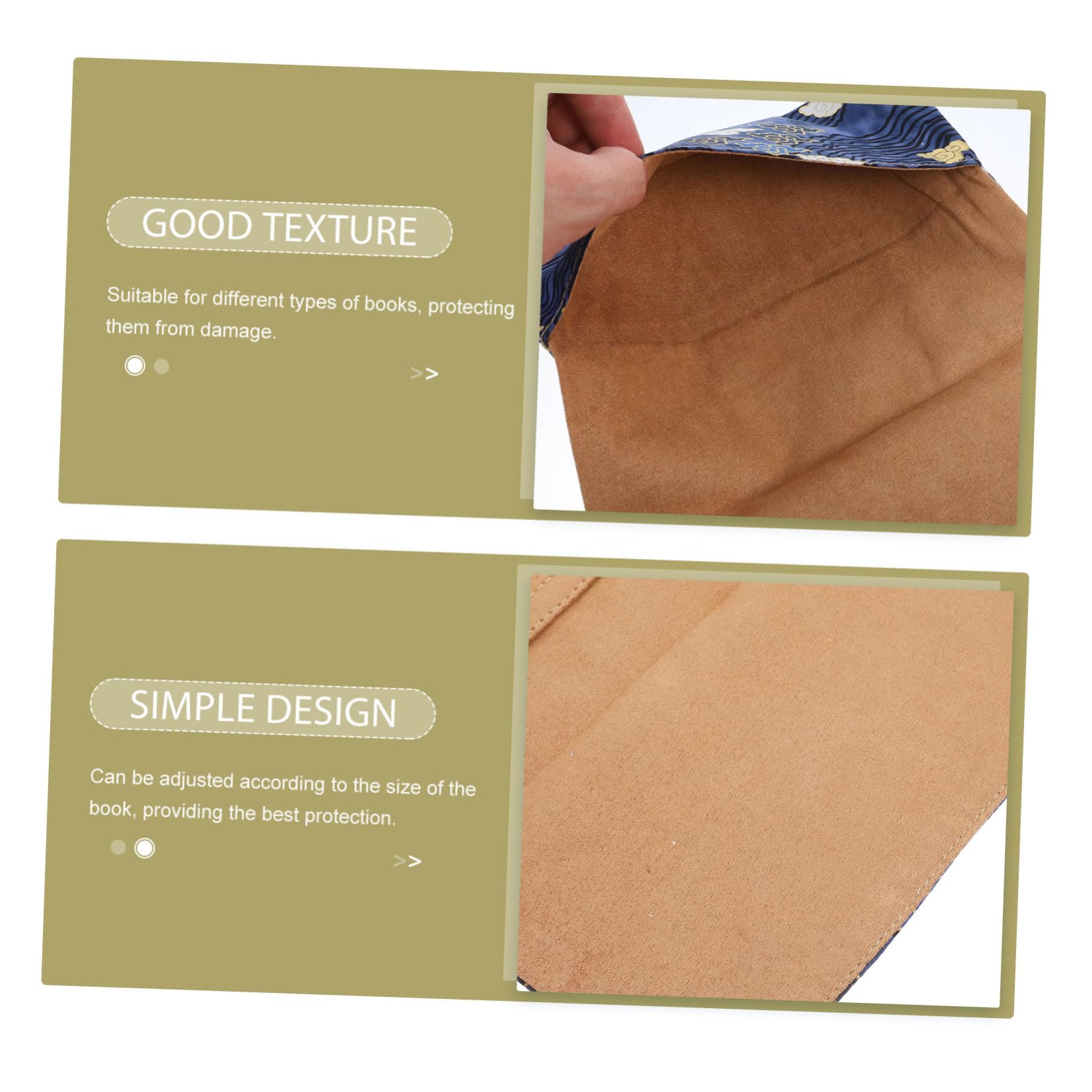 Lurrose 5 Pezzi Di Custodia Per Libri Resistente Per Copertina Di Libro in Tessuto Regolabile Formato A5
