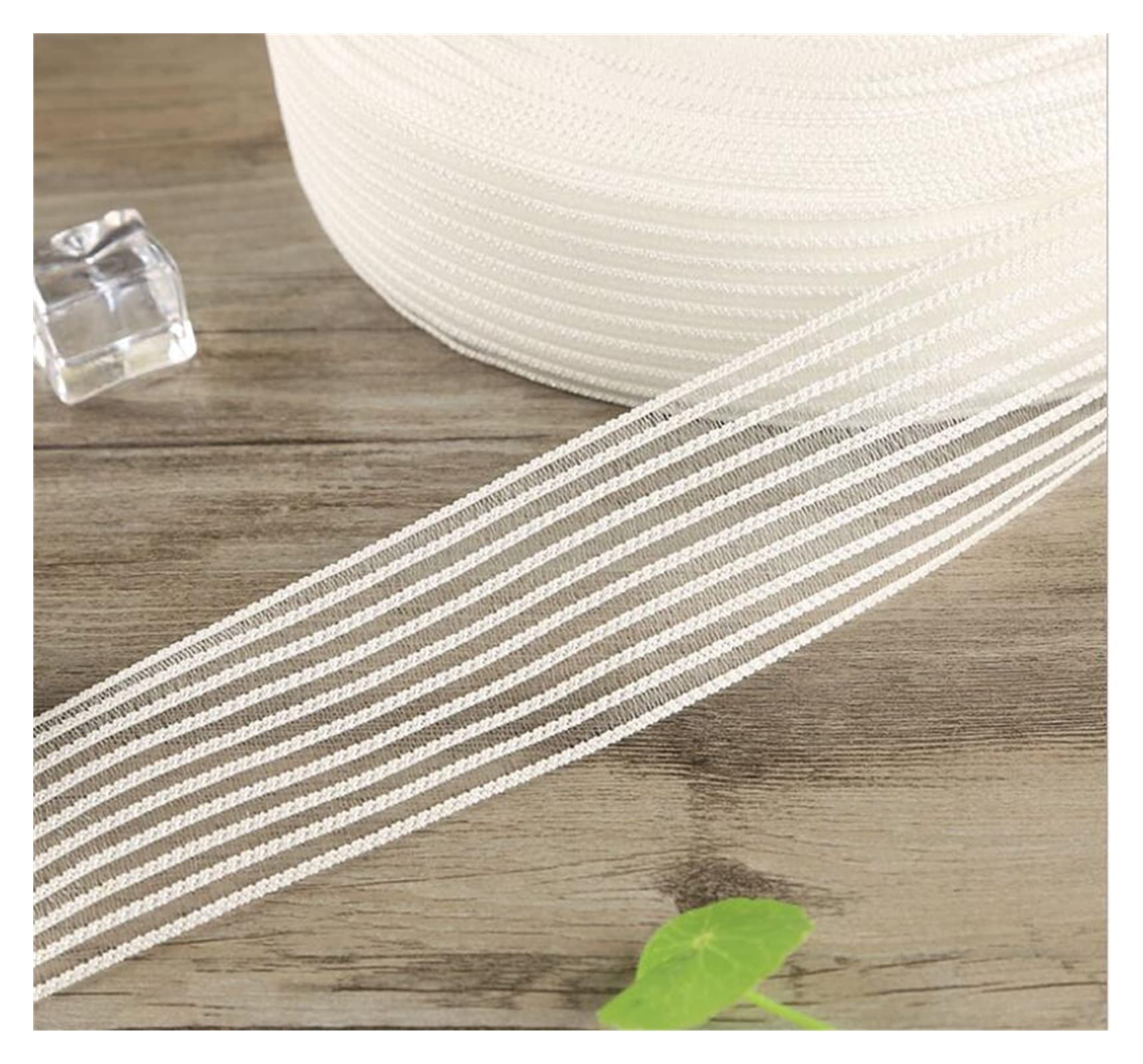 Bande élastique extensible couture blanc rouleau 50m accessoire mercerie ruban 45mm