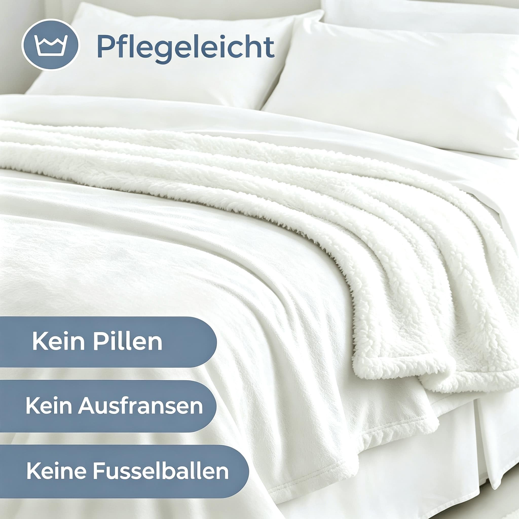 Weihnachts Sherpa Kuscheldecke Flauschig 150x200 - Sofadecke Patchwork