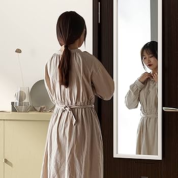Amazon.co.jp: ミルオ君の鏡工房 ドア掛けミラー 全身鏡 全身
