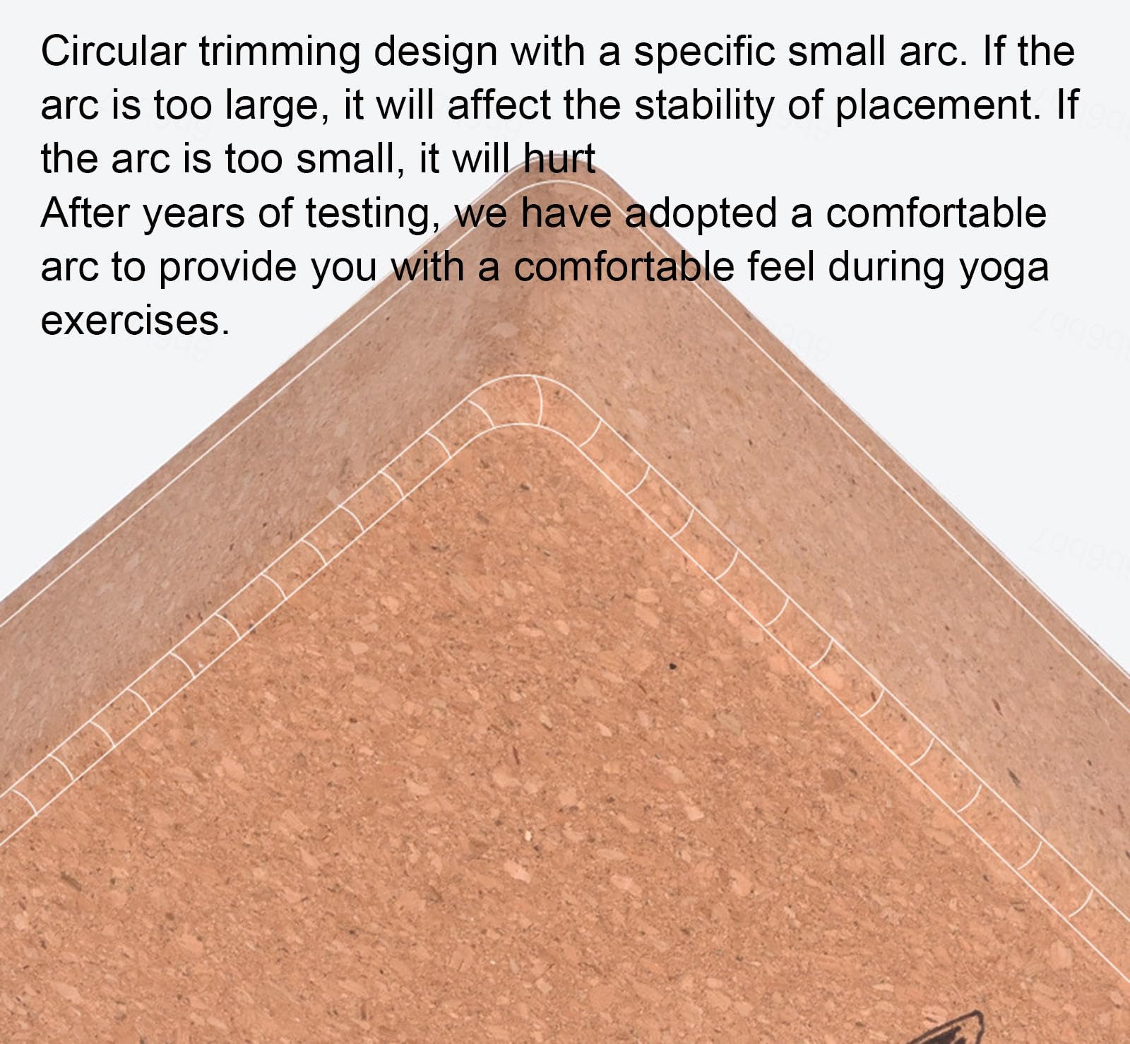 VIDECOR Yoga-Block-Kork-Set, Rutschfester Naturstein für Kraft, Flexibilität, Körperbalance, Leicht zu Greifende Oberfläche für Stabilität, Pilates, Fitnessübungen, Vertiefen von Posen,