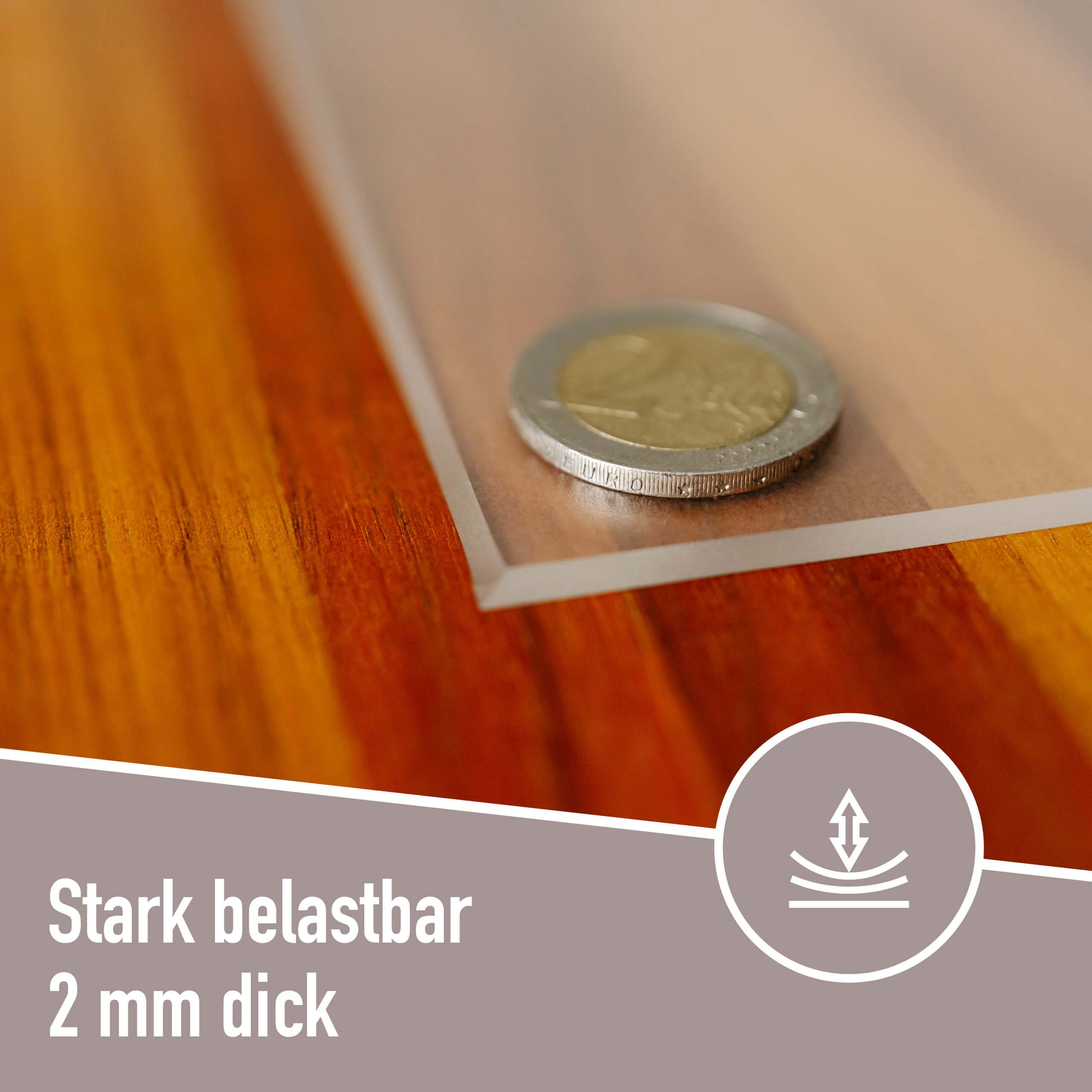 Profolio Pellicola da tavolo rettangolare e leggera trasparente con bordo a V smussato, tovaglia satinata fine come protezione senza bolle d'aria, pellicola da tavolo da 2 mm, 200 x 100 cm, dimensioni