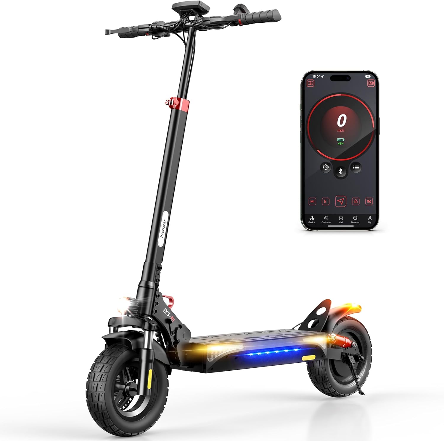iScooter iX3 Electric Scooter with app display
