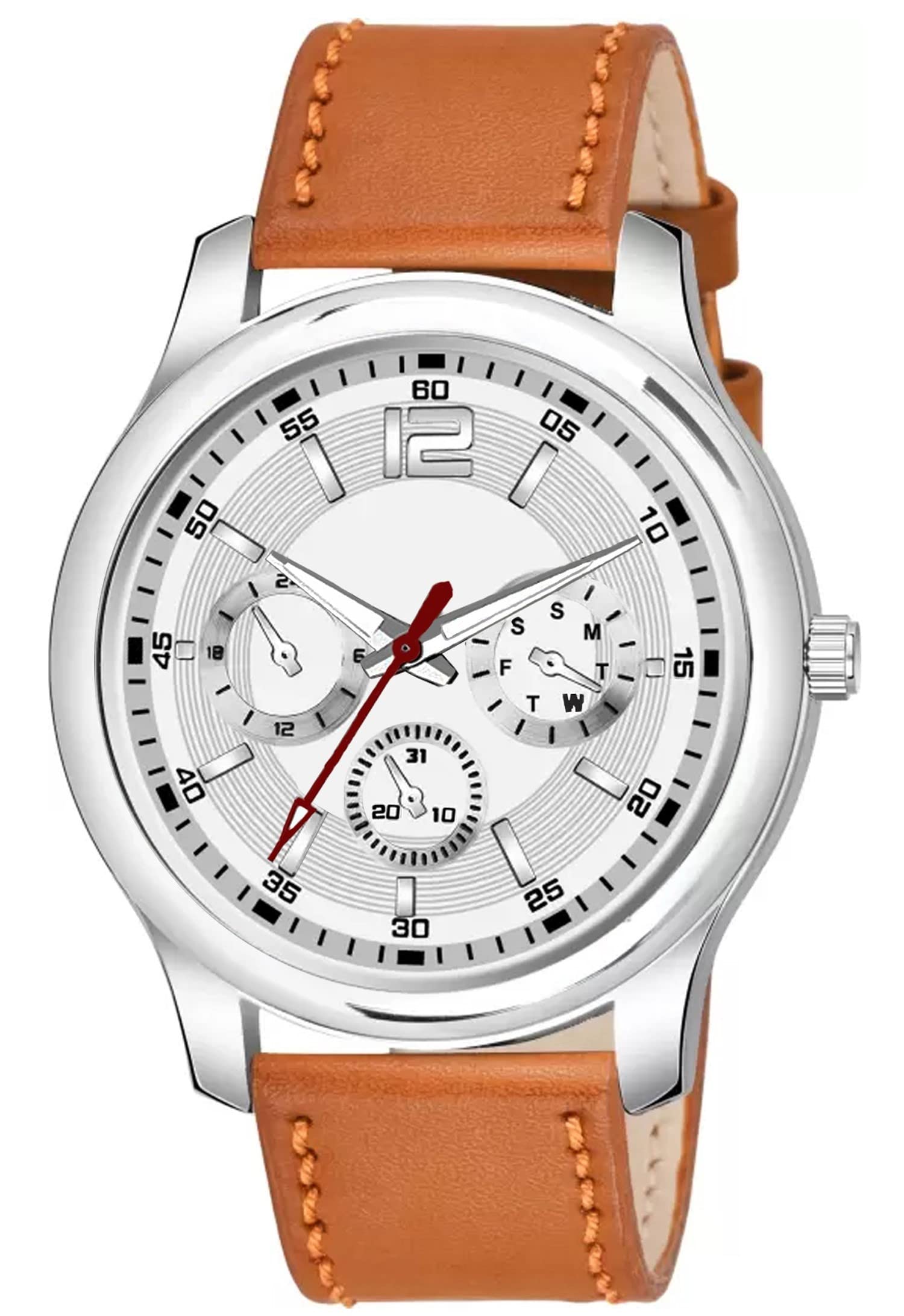 Talgo Alluring Analogue White Dial Yellow Leather Strap Graceful Stylish Wrist Watch for Men and Boys, Pack of 1 - GR1017-WHT-D-TAN-L (B0C2J2RNQF) Amazon Price History, Amazon Price Tracker