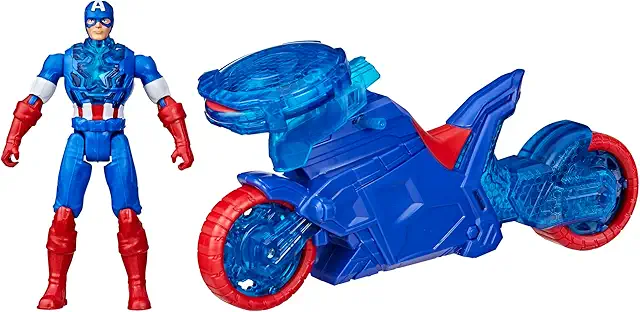 Figurine Captain America con Motocicletta Giocattolo - Set Action Figure Marvel Avengers