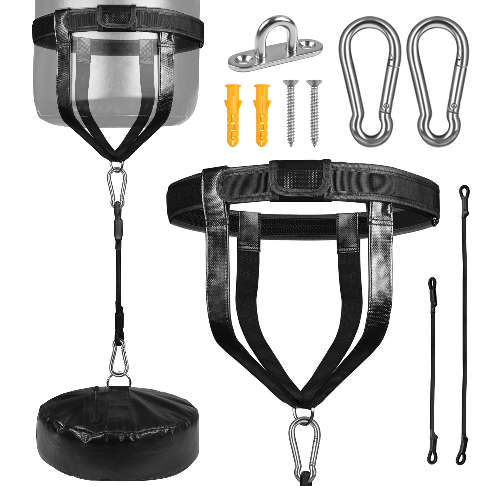 SATUNRYI Double End Floor Anchor & Boxing Heavy Bag Floor Anchor Double-End for Punching Bag Double end Speed Ball Fixed Rope Swing Reduction for Boxing ,Muay Thai, MMA