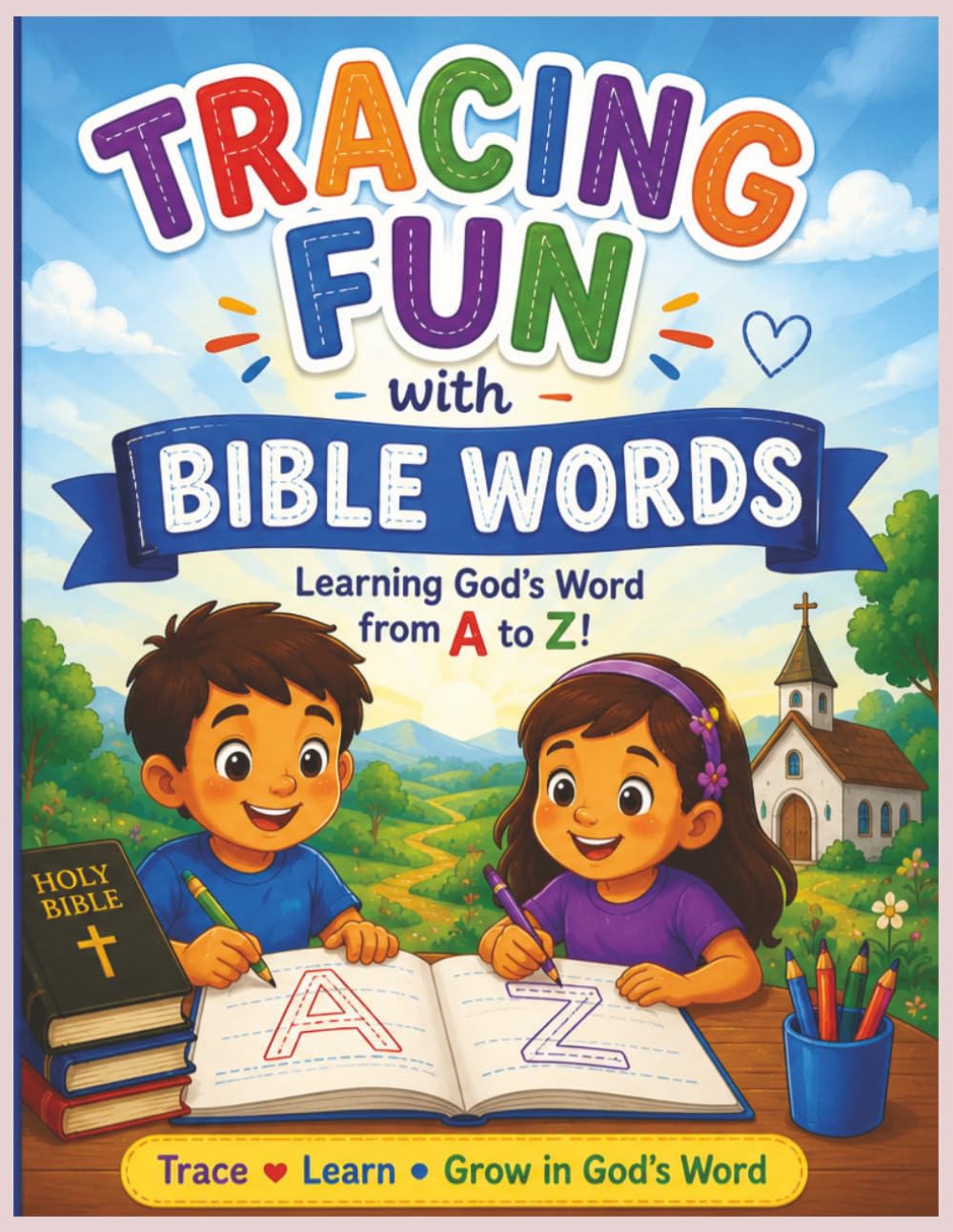 Tracing Fun with Bible Words: Tracing worksheet activity book