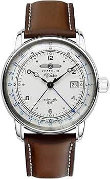 ラピーヌ　40 Zeppelin 8666-1 Men's Automatic Watch with Dual Date and