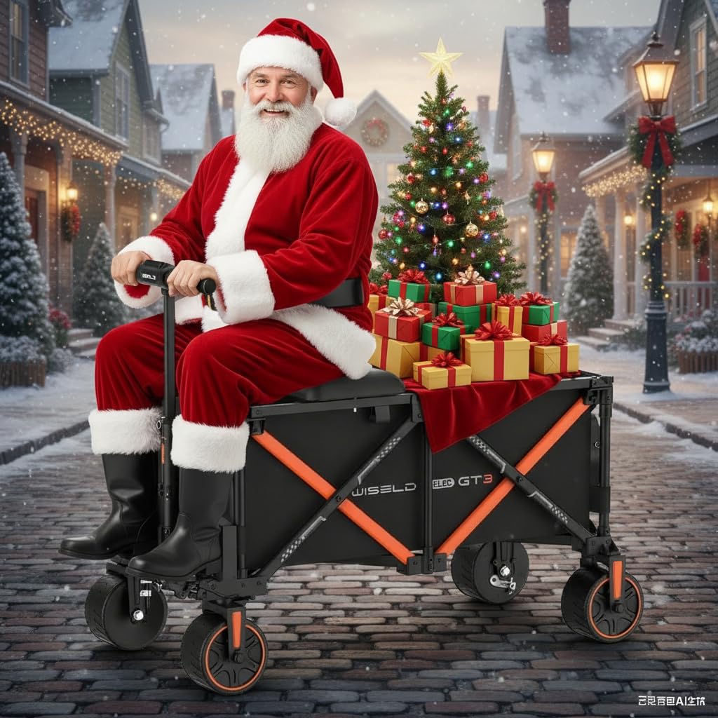 WISELD GT3 Electric Wagon Cart with Seat Battery