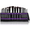 SHANY Artisan’s Easel Bamboo – Elite Cosmetics Brush Collection - Complete Kabuki Makeup Brush Set with Standing Convertible Brush Holder - 18 pcs BLACK