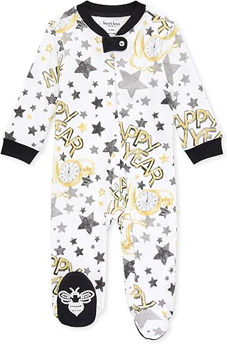 Burt's Bees Baby - Pijama de una pieza para bebé, niño, para dormir y jugar, algodón 100% orgánico, enterizo de una pieza con cremallera frontal