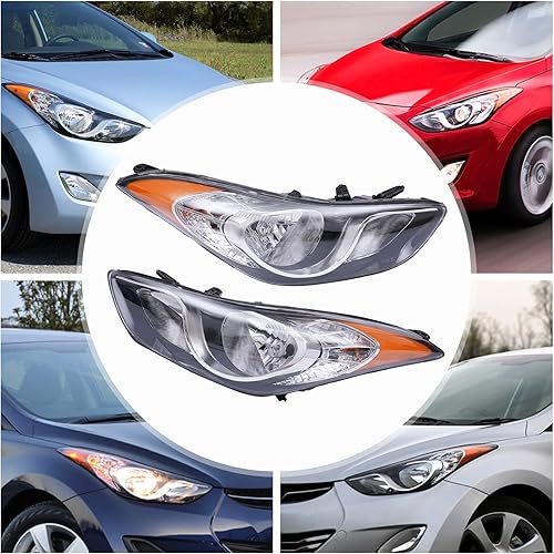 Miniatura 5 de Faro halógeno para Hyundai Elantra 4 puertas 2011 2012 2013 par delantero fábrica faro Asamblea 92101-3Y000 HY2502161 921023Y000 HY2503161