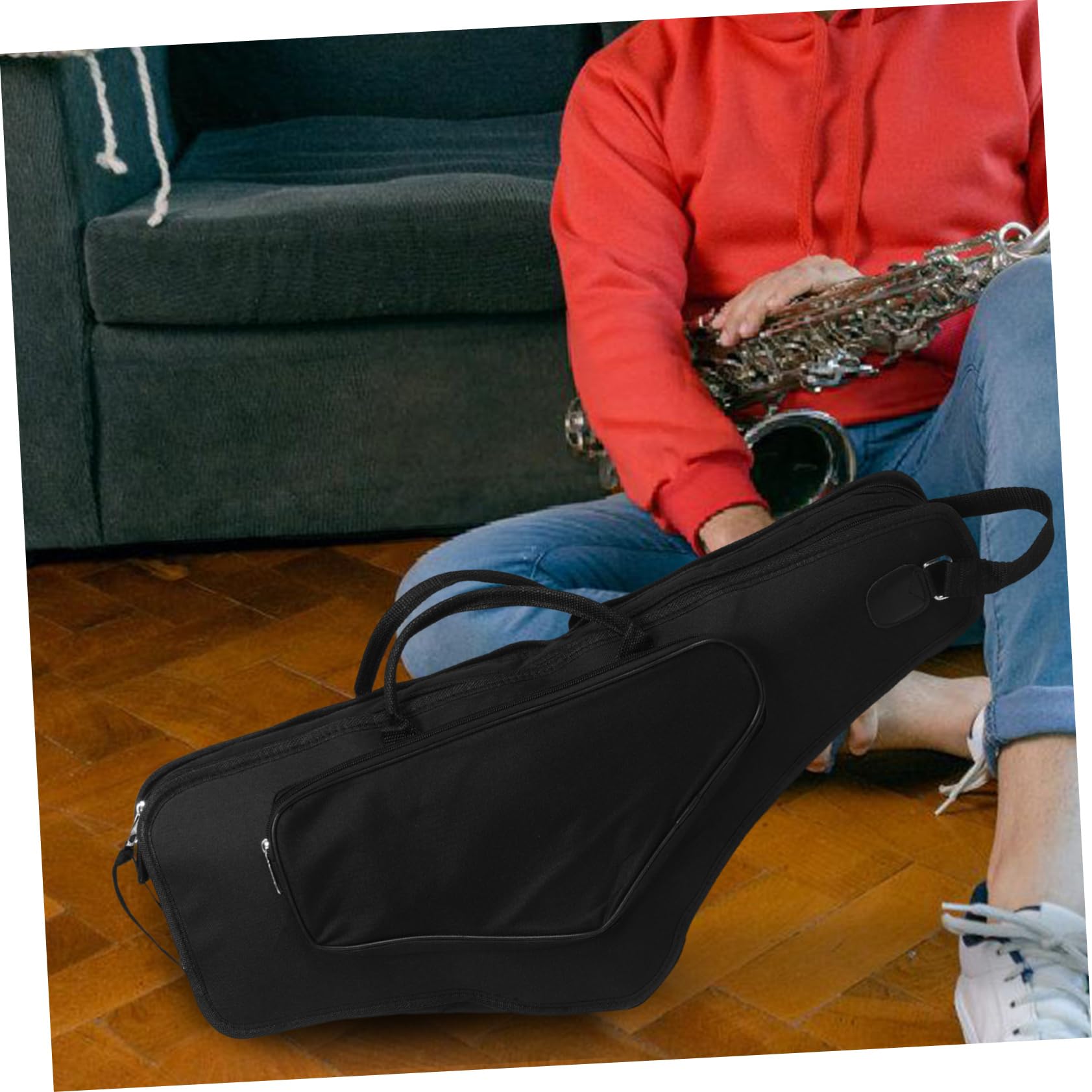 Borsa per Sax Contralto Oxford Resistente e Imbottita in Spugna Leggera, Custodia Elegante per Musicisti Design Semplice e Funzionale