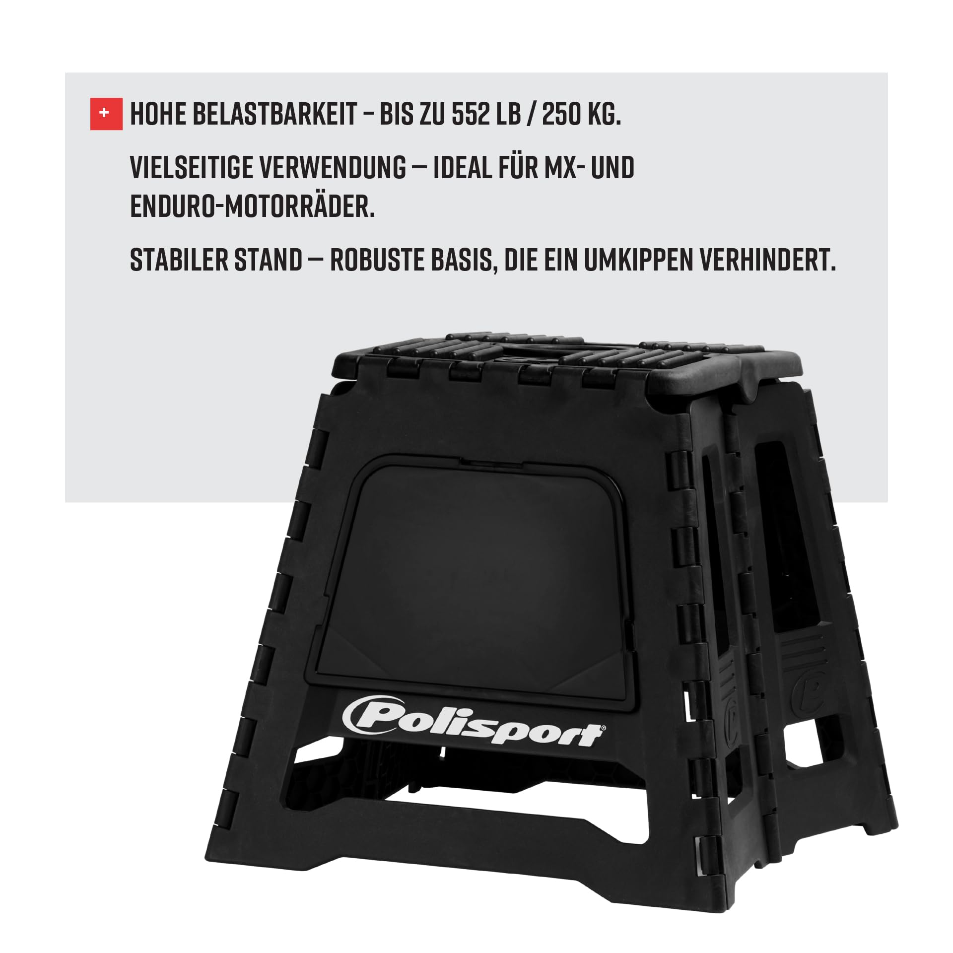 Polisport Ständer faltbar schwarz 8981500007