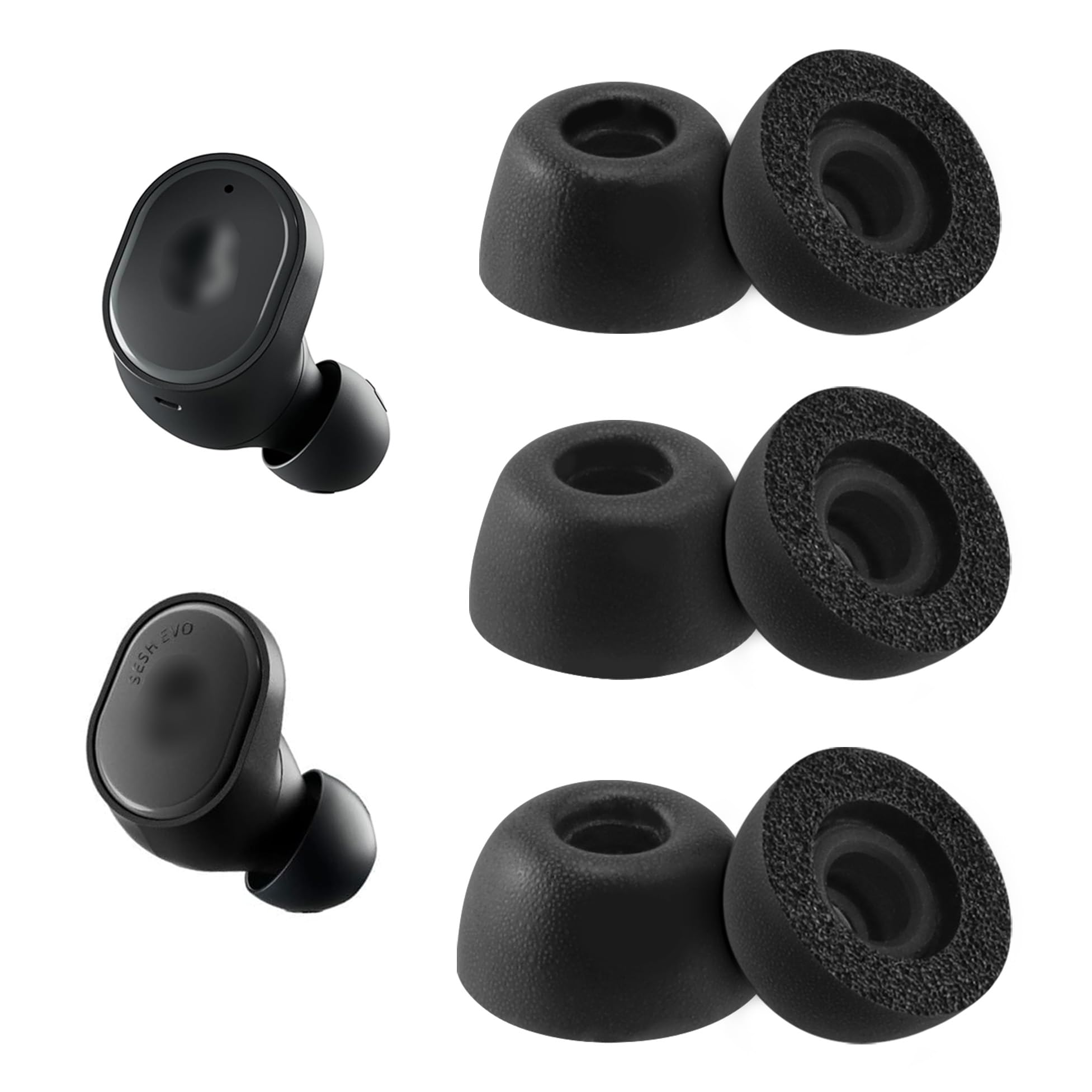 Photo 1 of NANLANFAN Replacement Foam Ear Tips for Skullcandy Sesh ANC/Sesh Evo