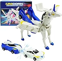 Vista 13 de Juguete de auto de unicornio transformador de colisión, 2 autos magnéticos que se transforman en unicornio, juguetes para niños pequeños, divertido