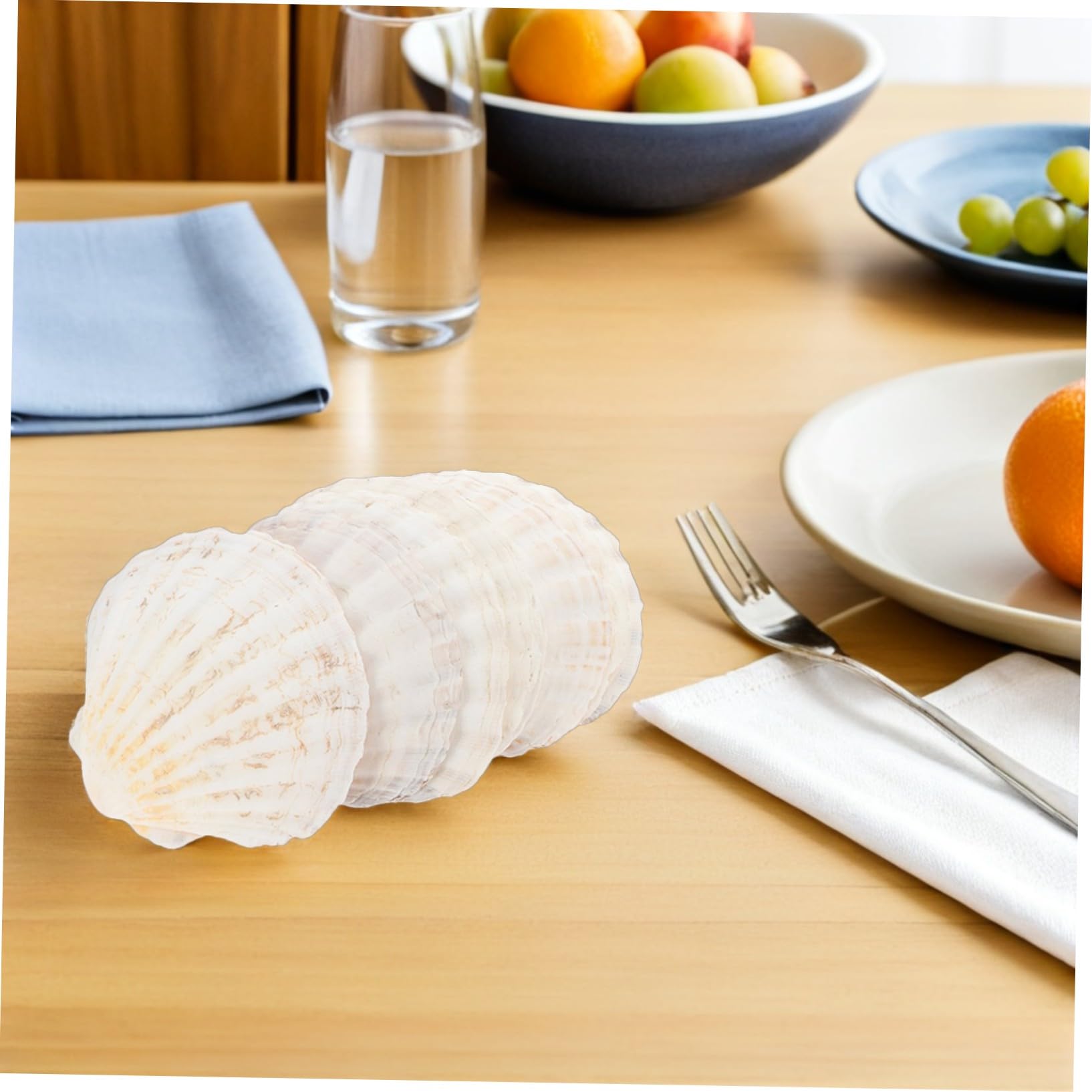 TOYANDONA Piatti Conchiglia Naturali 12 Pezzi 10-13 CM per Barbecue e Frutti di Mare Vassoio Capesante Resistente Decorazioni Conchiglie Marine per Cucina e Dessert