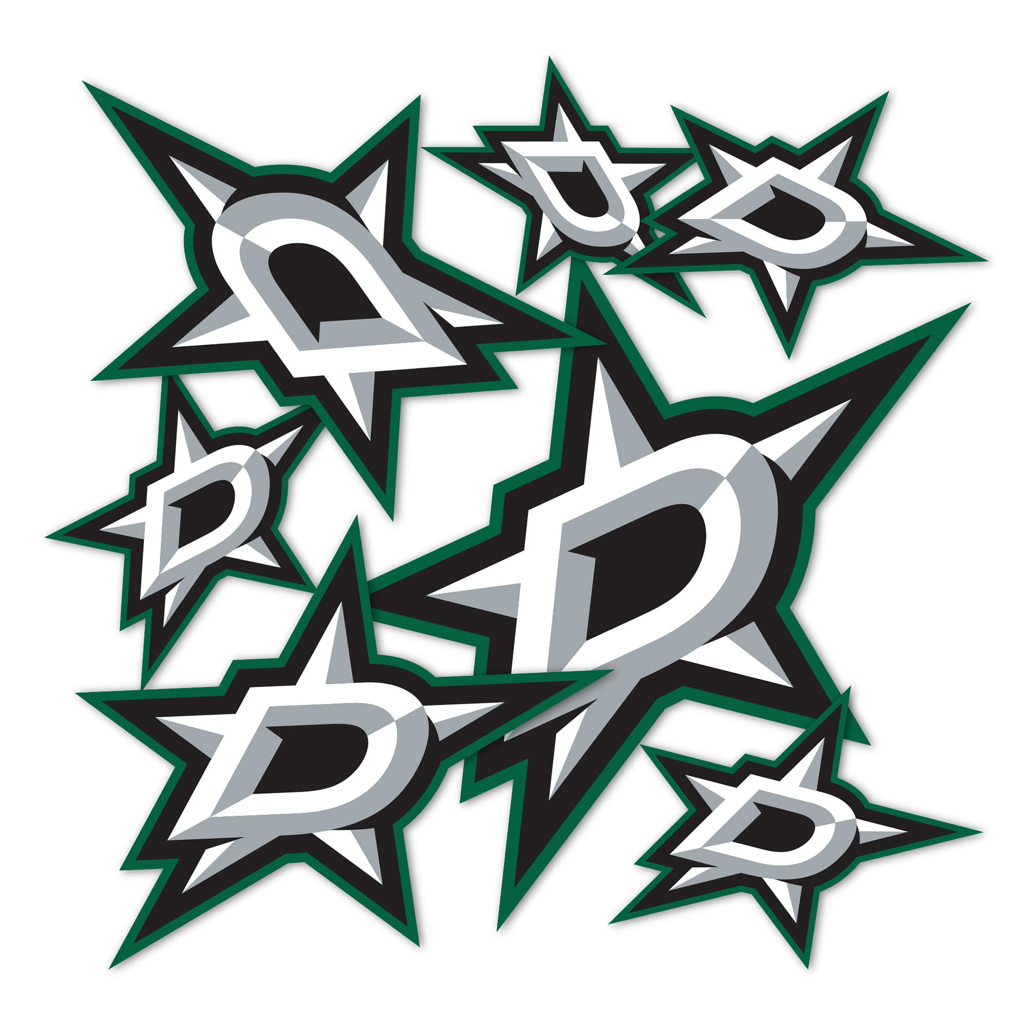 Desert Cactus Dallas Stars Sticker NHL Team National Hockey League Vinyl Decal Laptop Water Bottle Car Scrapbook Sheet (Type 3 - Main Logo)