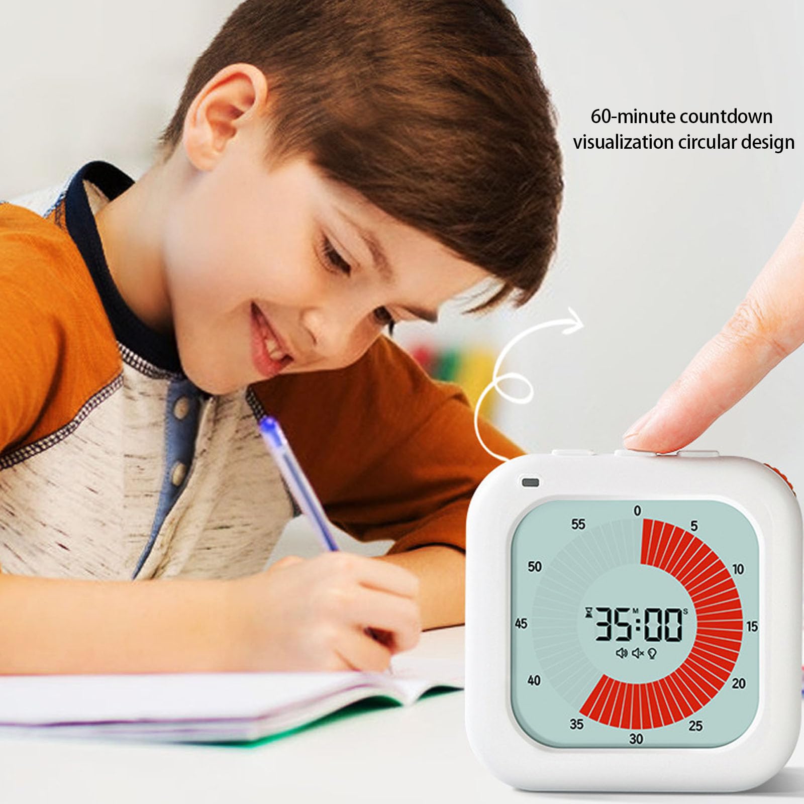 Temporizador visual para protección ocular con 3 modos de alarma