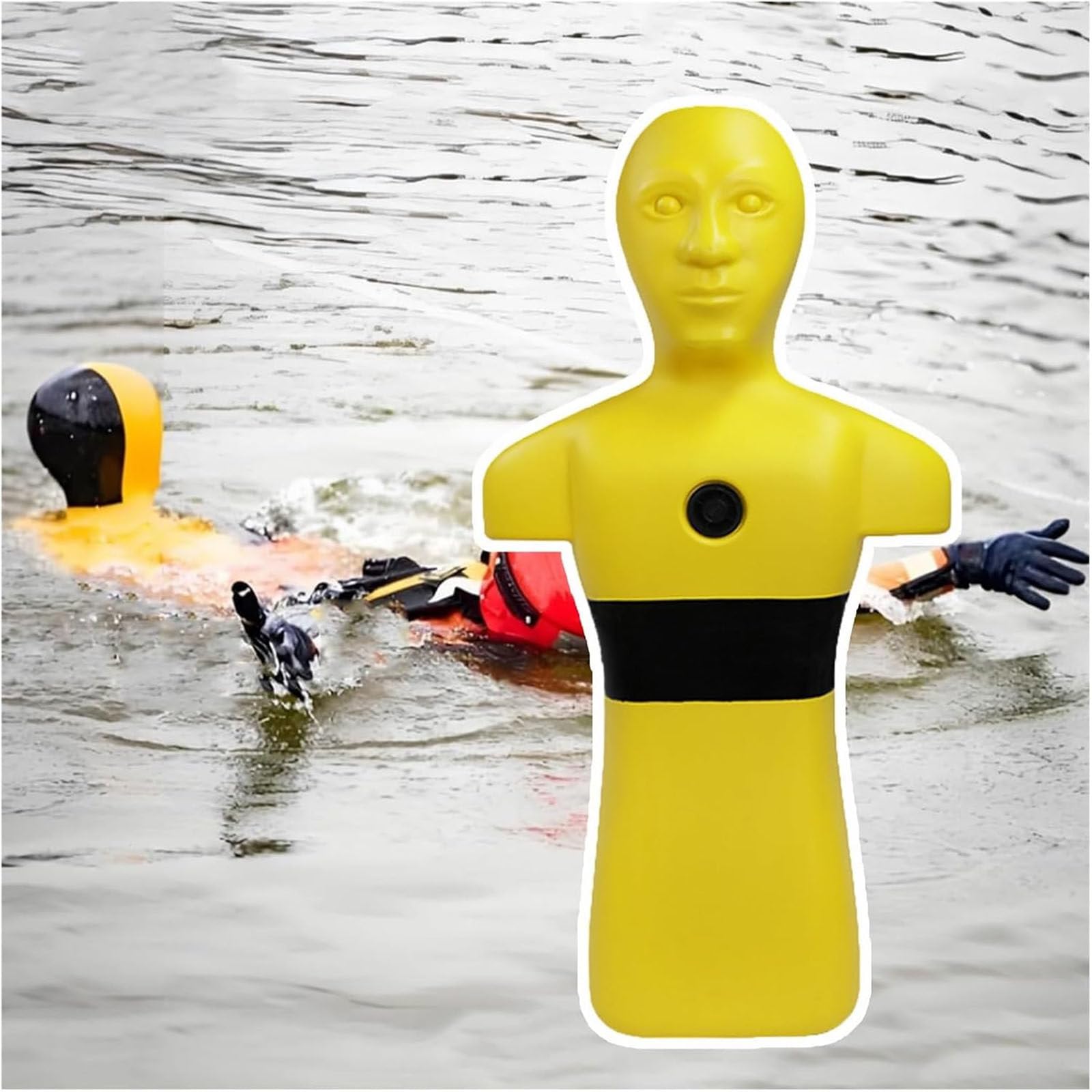 Manichino per salvataggio in acqua, strumento didattico per prevenire l'annegamento, dispositivo di salvataggio pesante con fori di iniezione dell'acqua