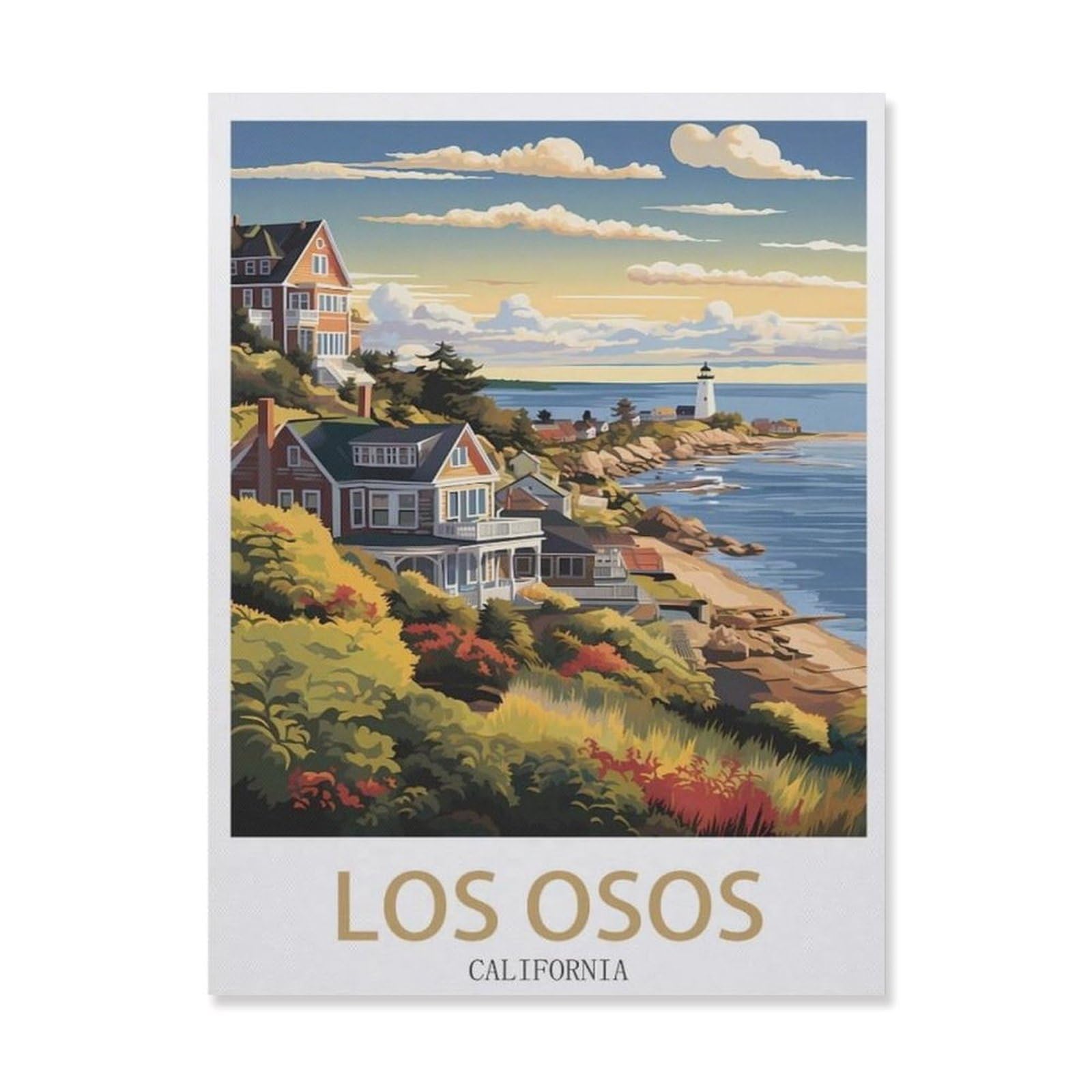 Metal Tin Sign，Los Osos California，Tin Sign Vintage Art Wall Decor Sign Home Kitchen Bar Patio Cave Funny Decor(15x30cm）6x12 inch-EF31
