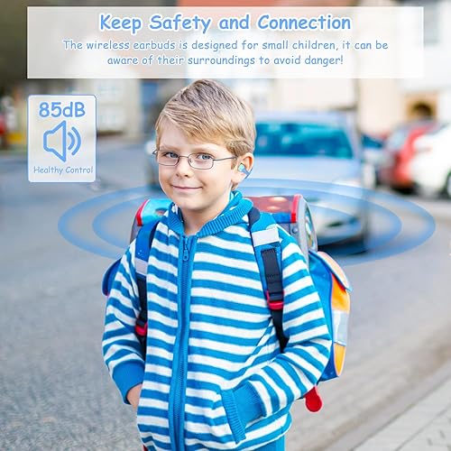Miniatura 3 de BANIGIPA Auriculares inalámbricos para niños, audífonos inalámbricos Bluetooth 5.4 para niños, niñas y adolescentes, ligeros, cómodos, control de